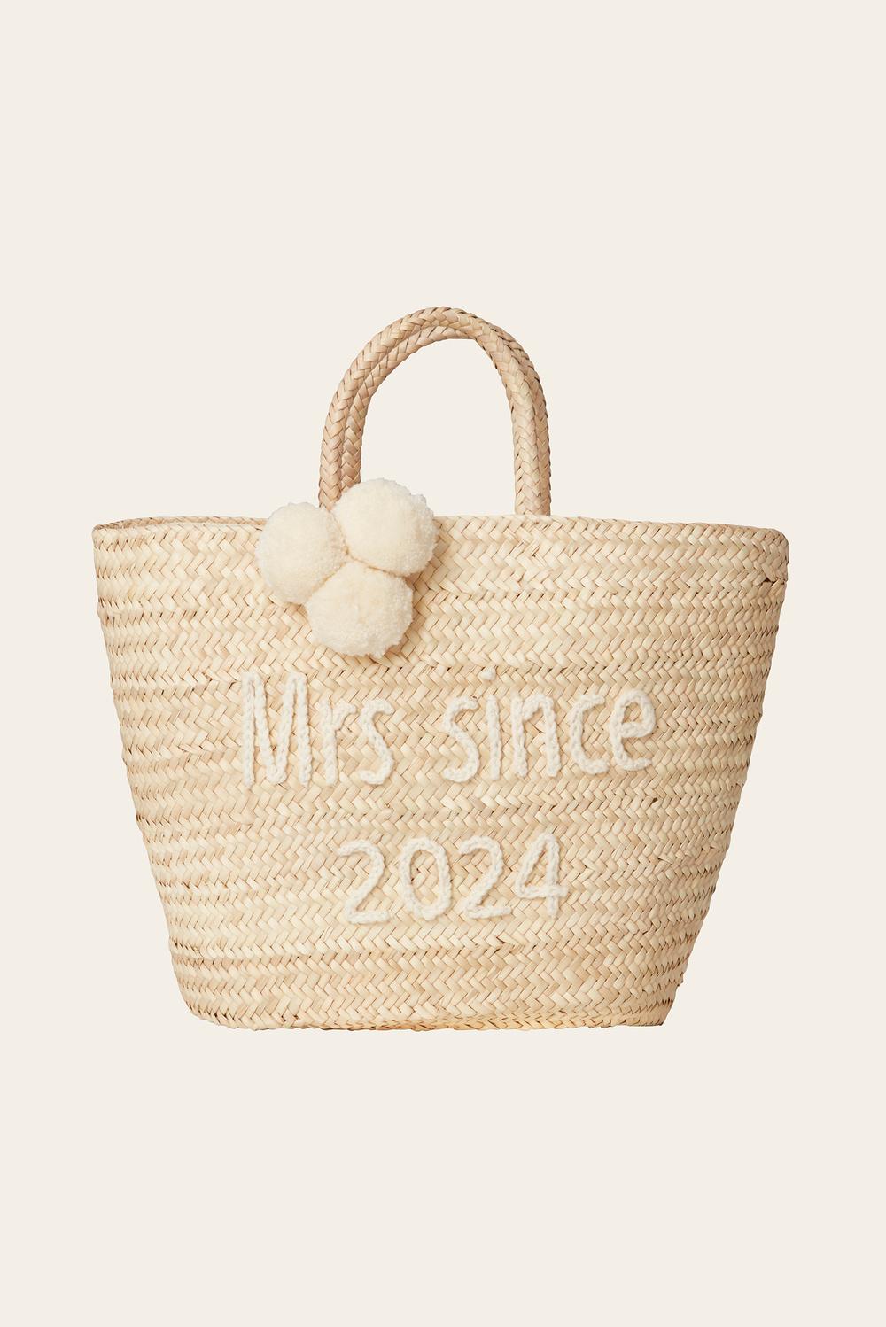 Bridal raffia tote product