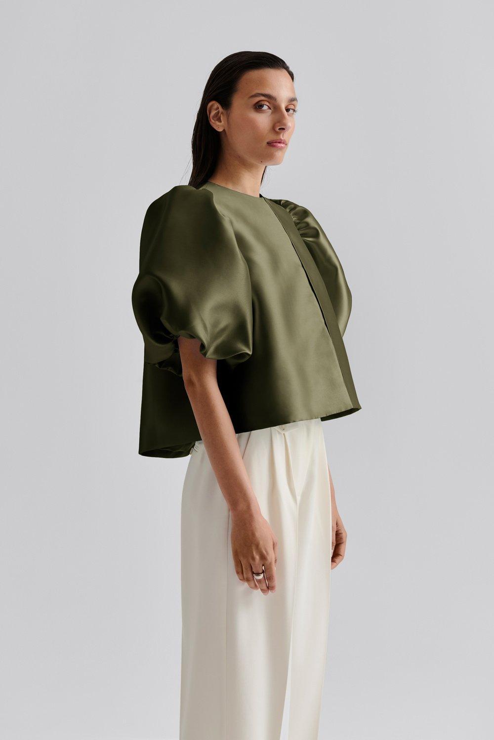 Cleo blouse Olive 2