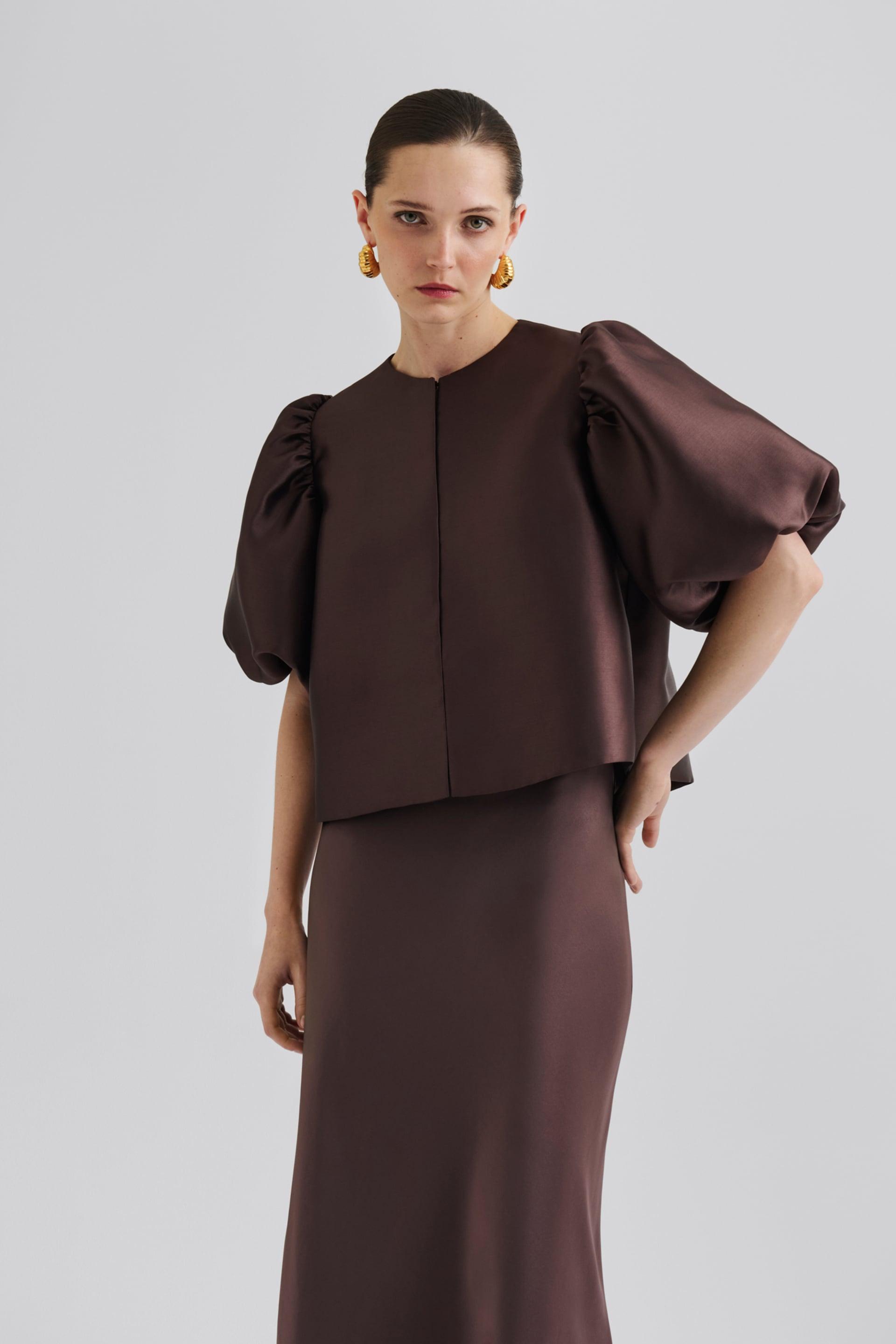 Cleo blouse Chocolate 2