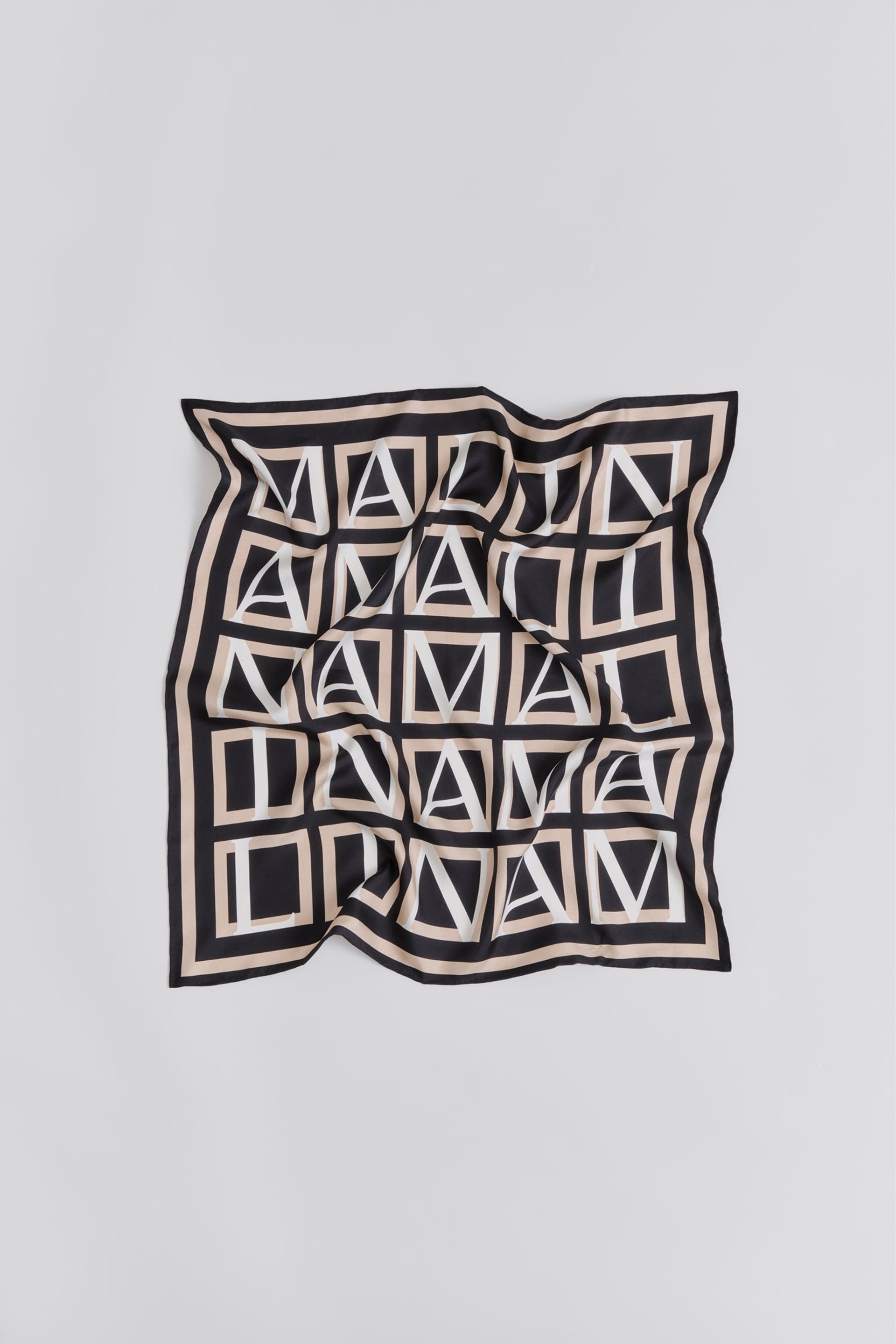 Silk twill scarf 65x65 Monogram 2