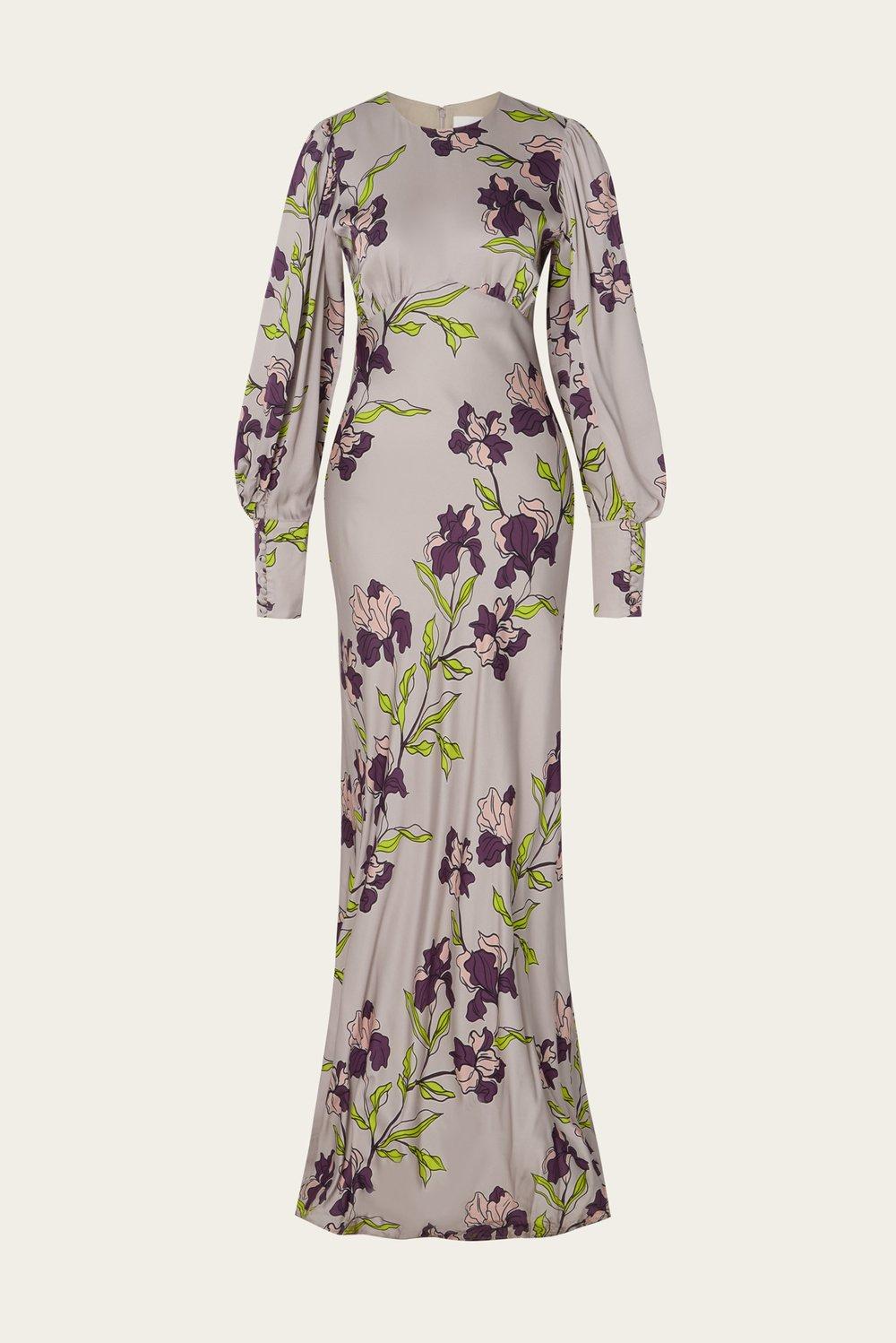 Alize maxi dress Fall Florals Grey 1