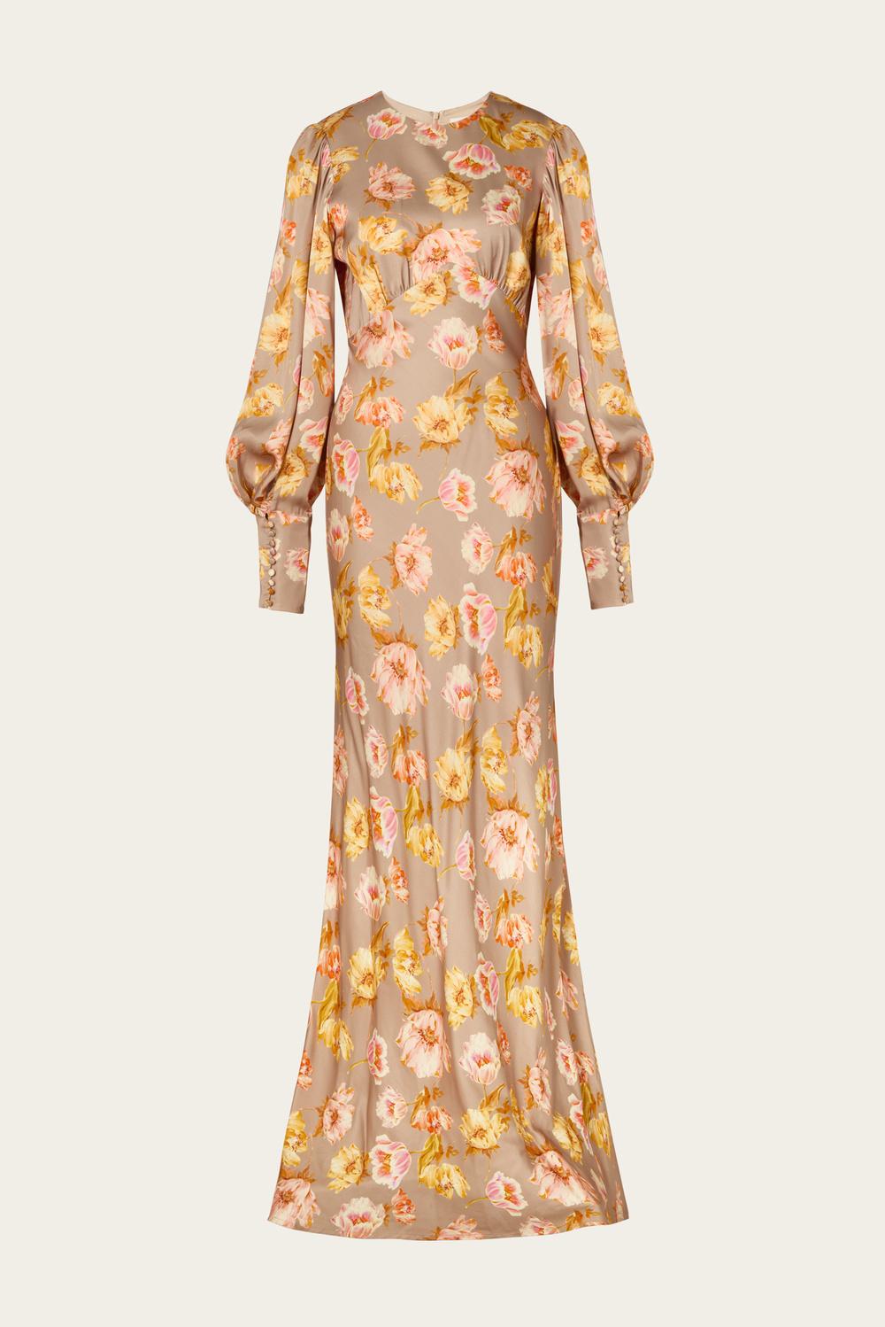 Alize maxi dress Champagne Peony 1