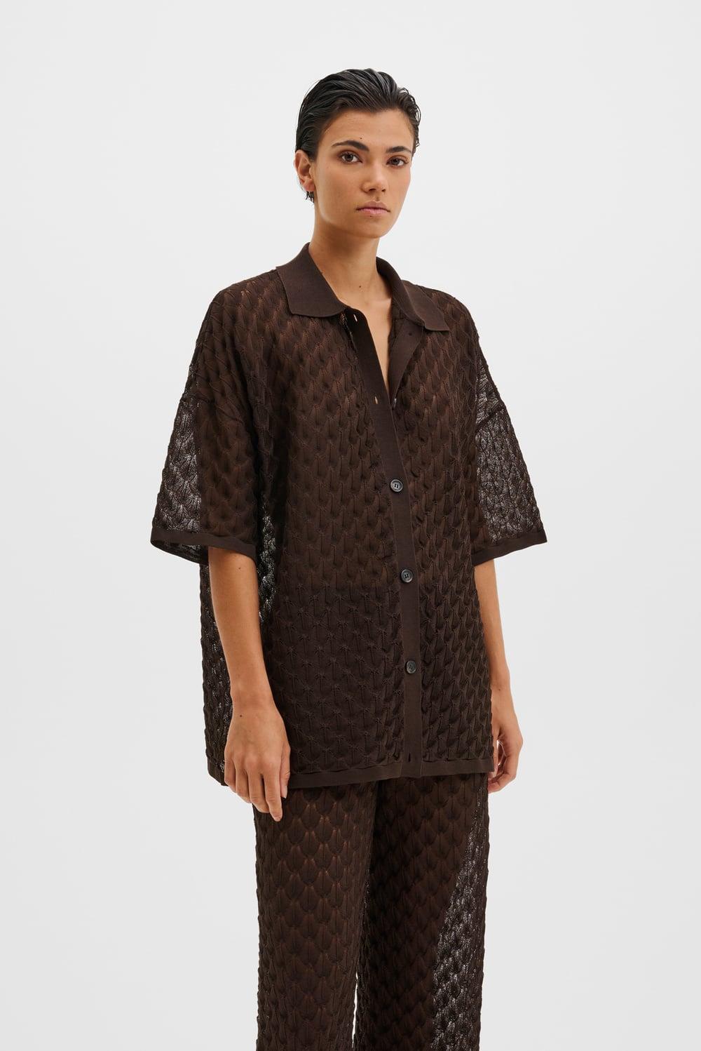 Moa shirt Chocolate 2