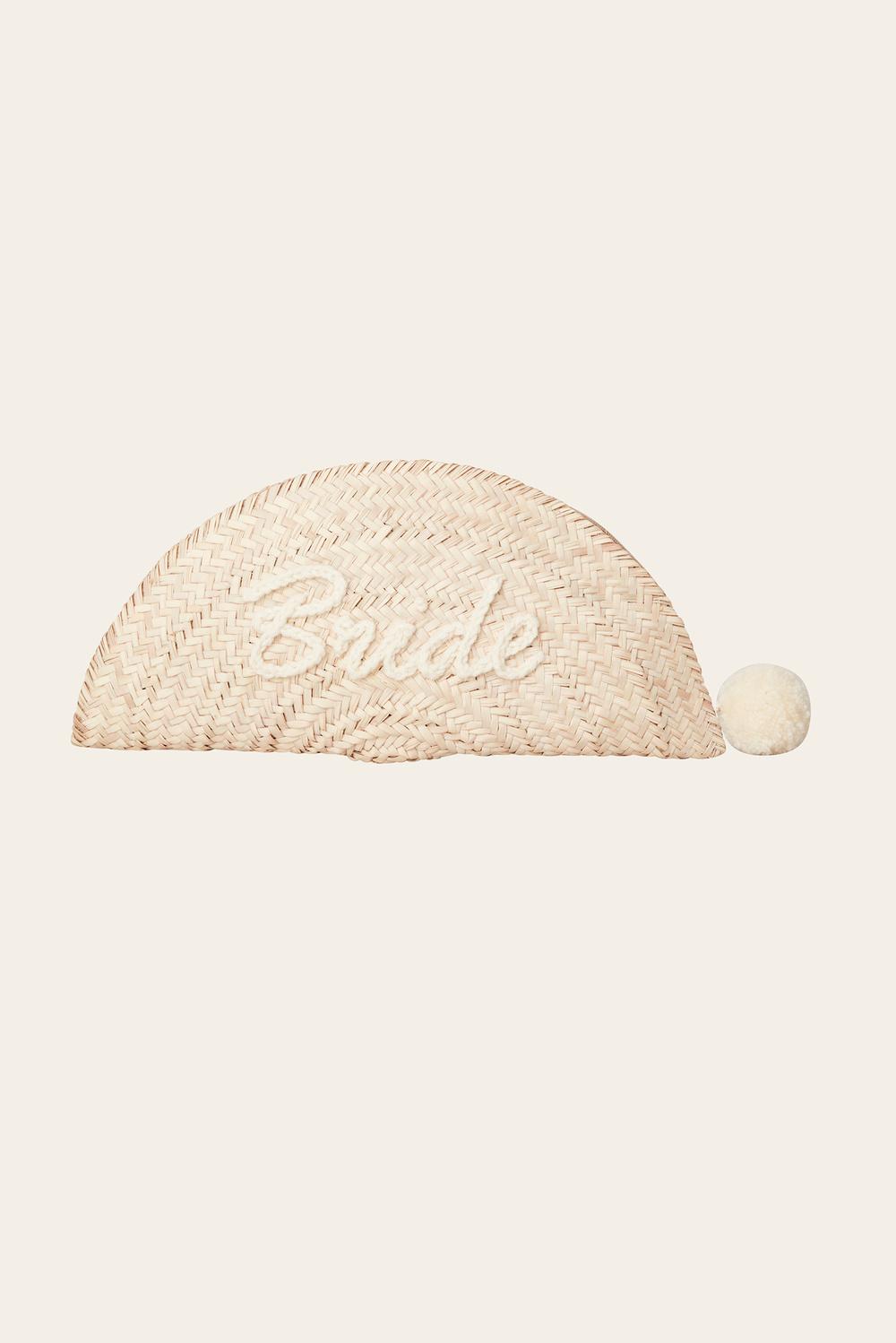 Bridal raffia clutch Cream 1