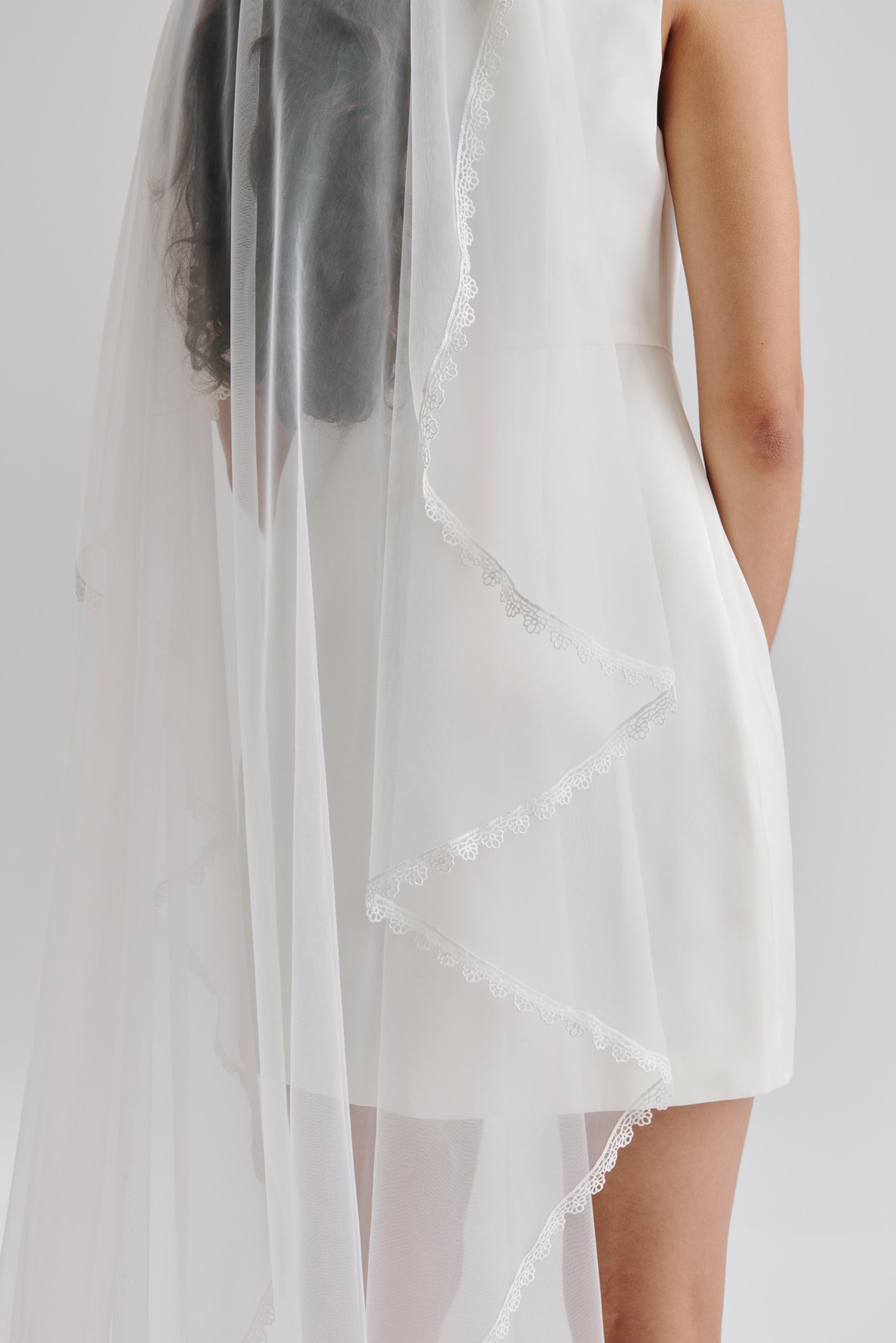 Lace trimmed cap veil product