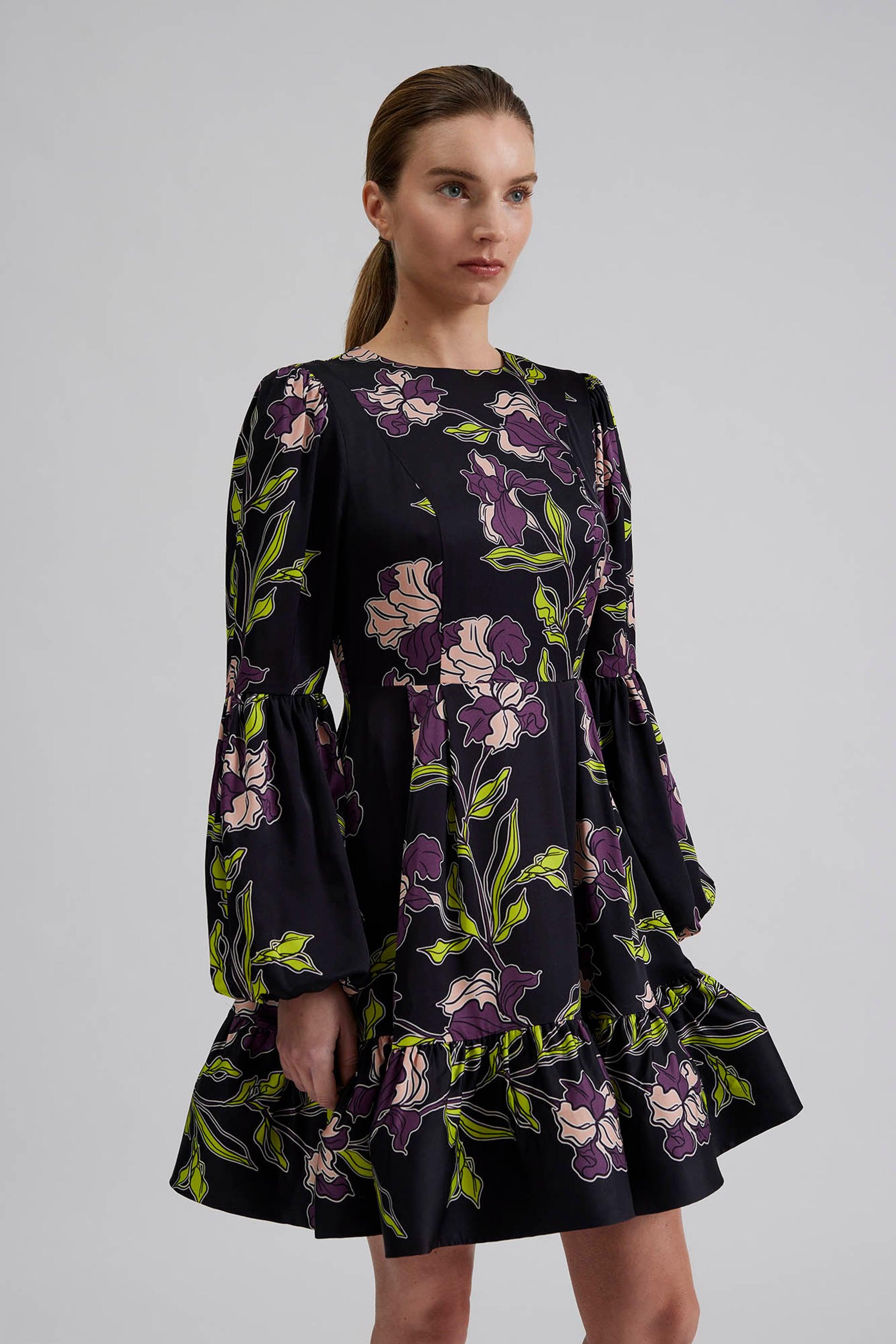 Jasmine mini dress Fall Florals Black 2