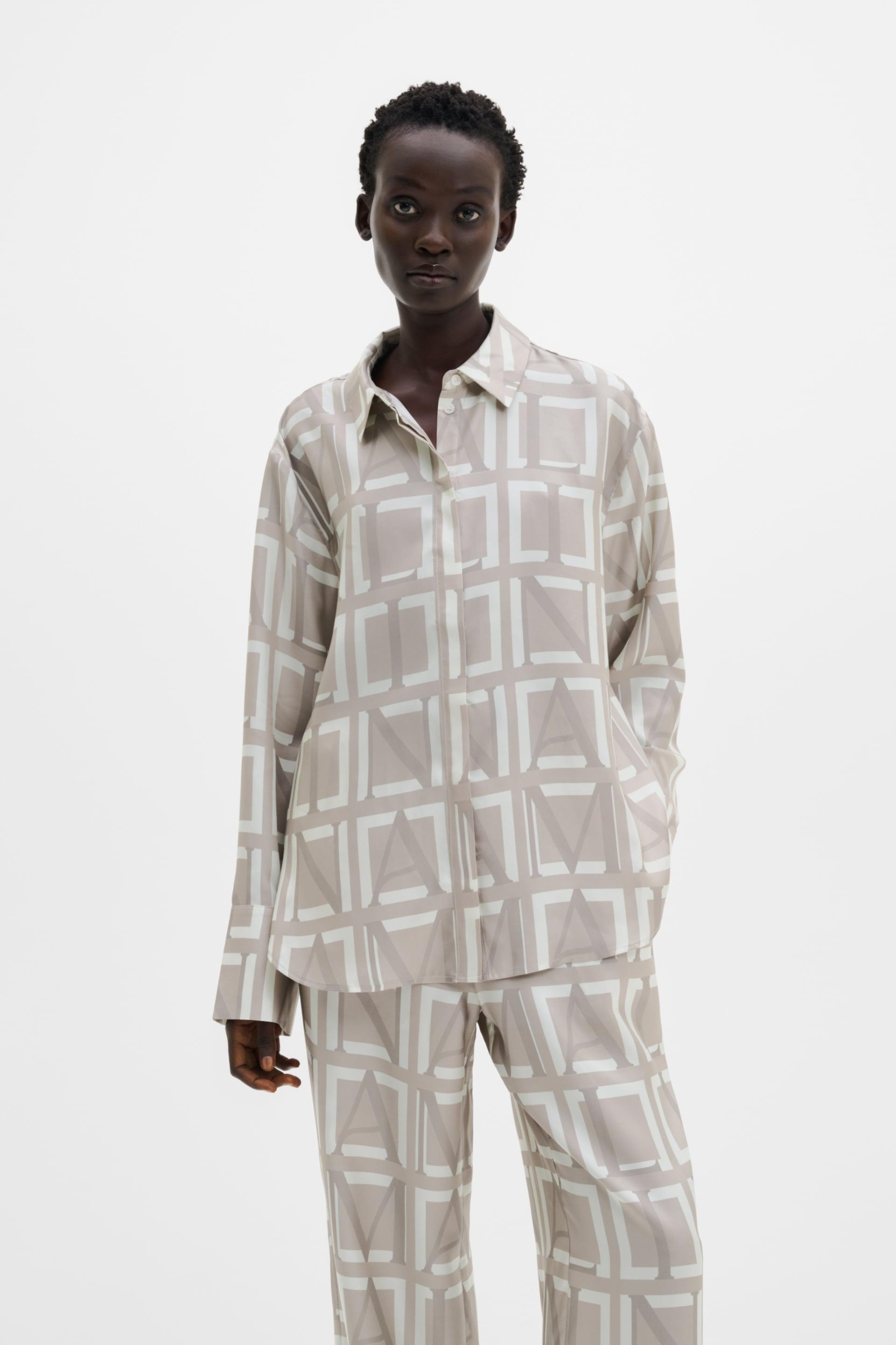 Felicity shirt Monogram Taupe 2