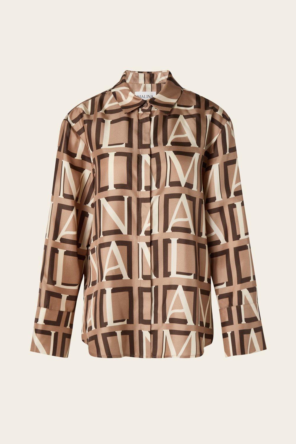 Felicity Shirt Monogram Tan 1
