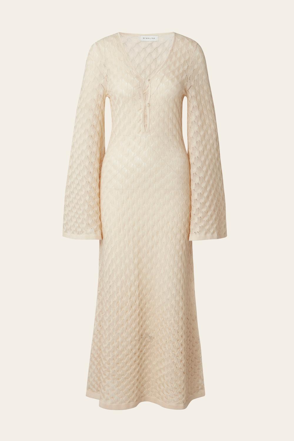 Sylvie maxi kaftan Vanilla 1