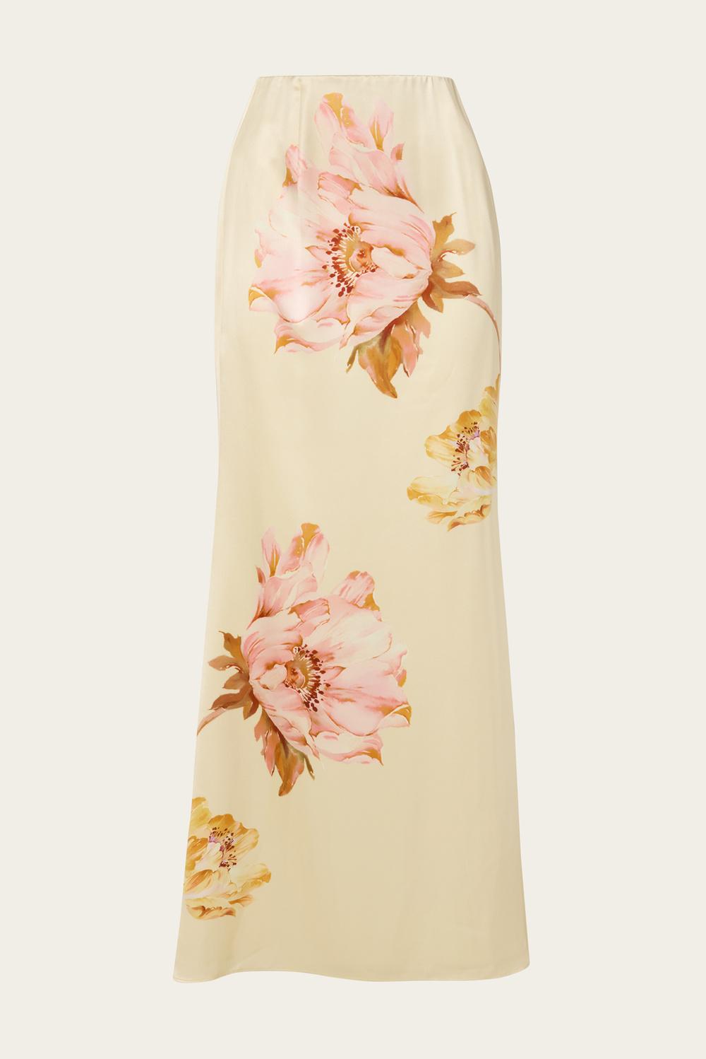 Tessa maxi skirt Lemon Peony 1