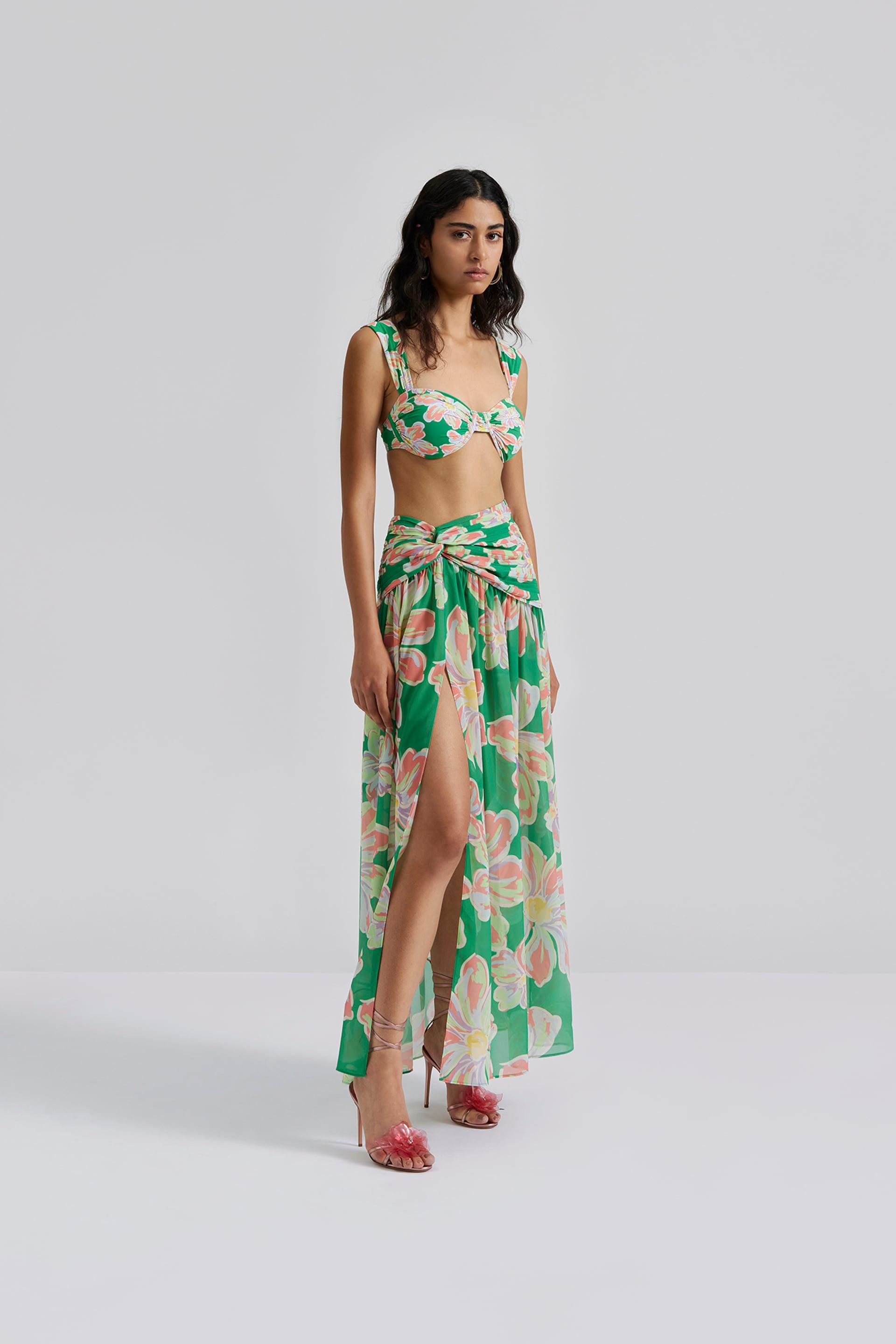 Michelle maxi skirt Green Lily 2
