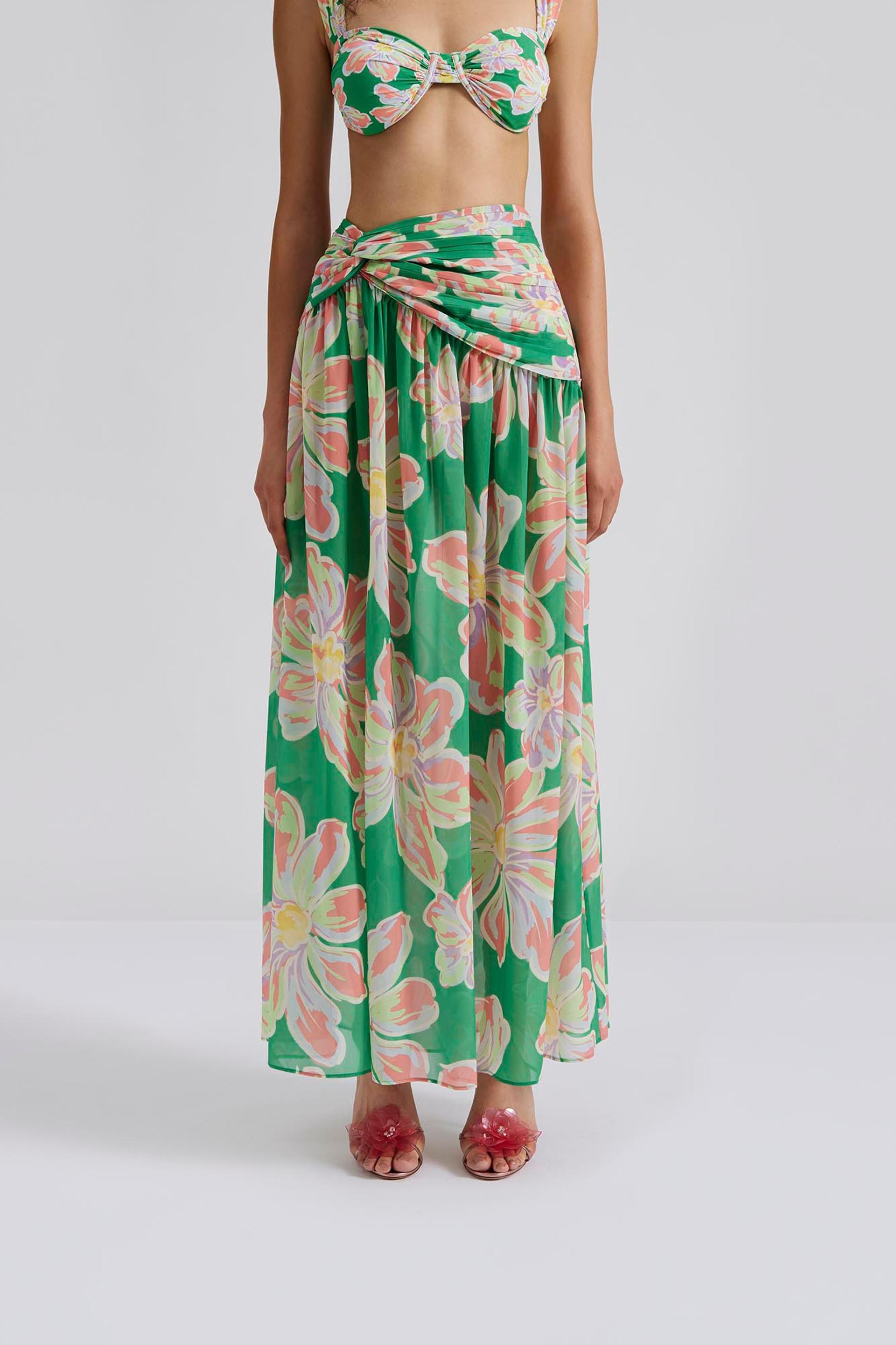 Michelle maxi skirt Green Lily 1