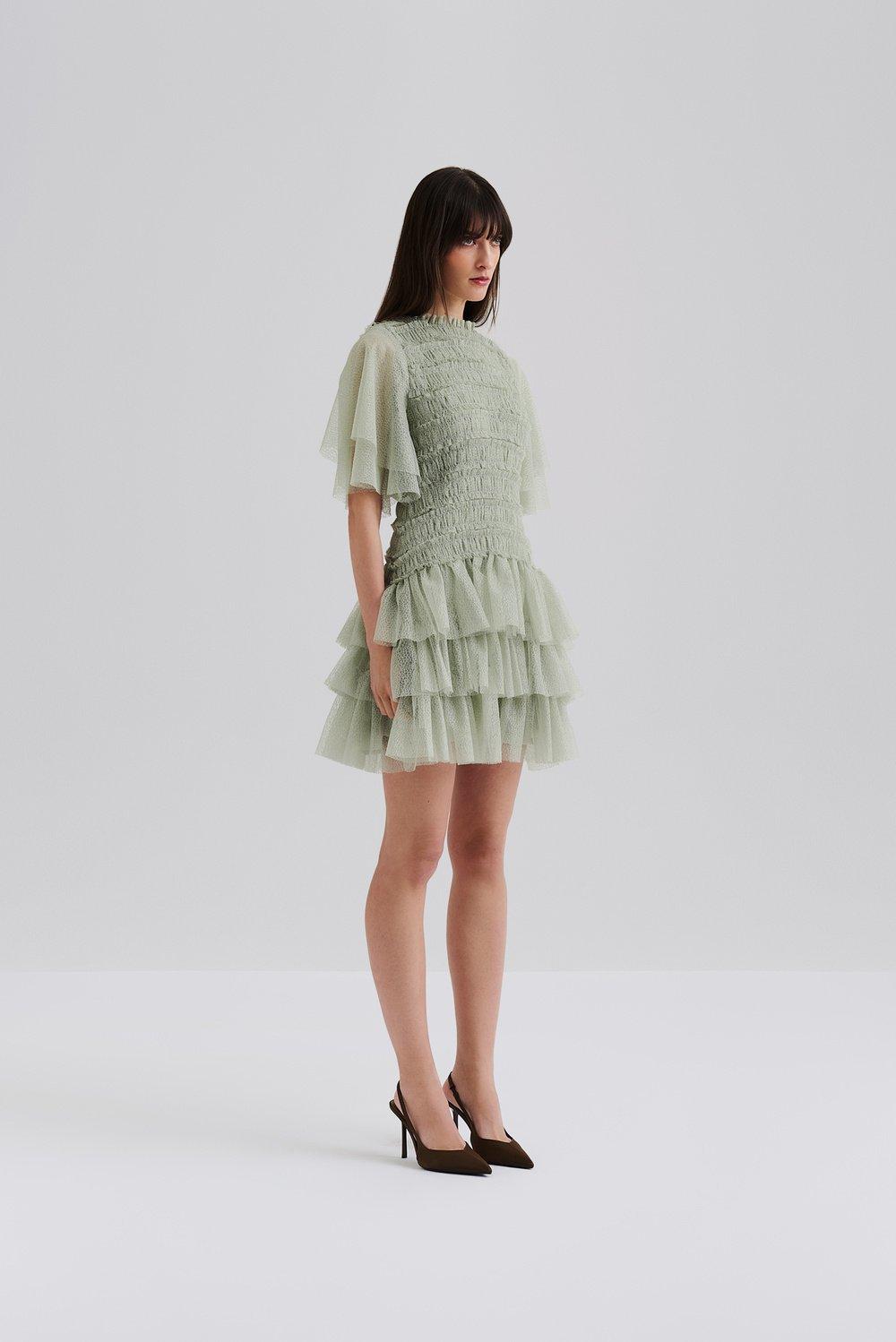 Minnie Mini dress Sage 2