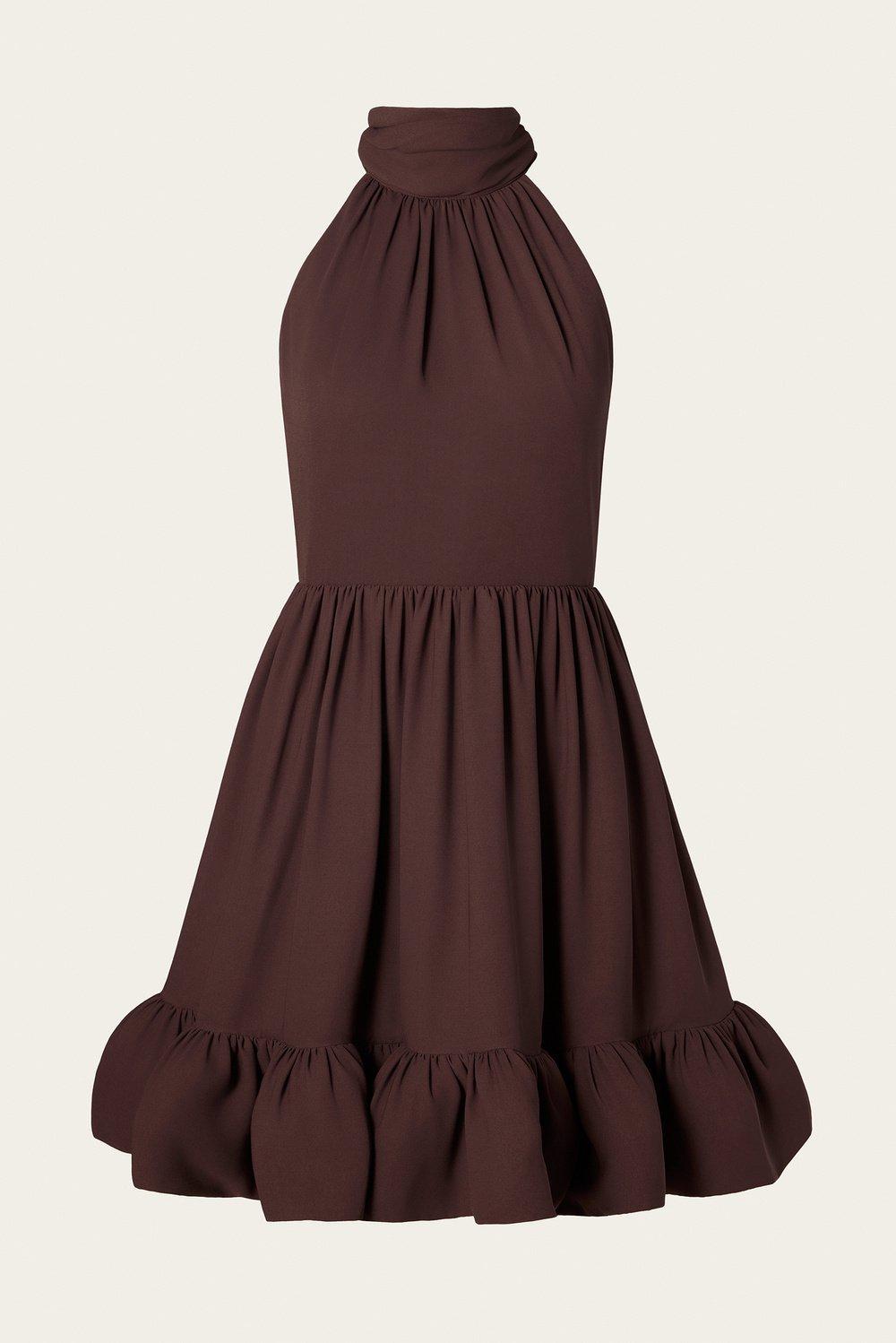 Fern mini dress Chocolate 1