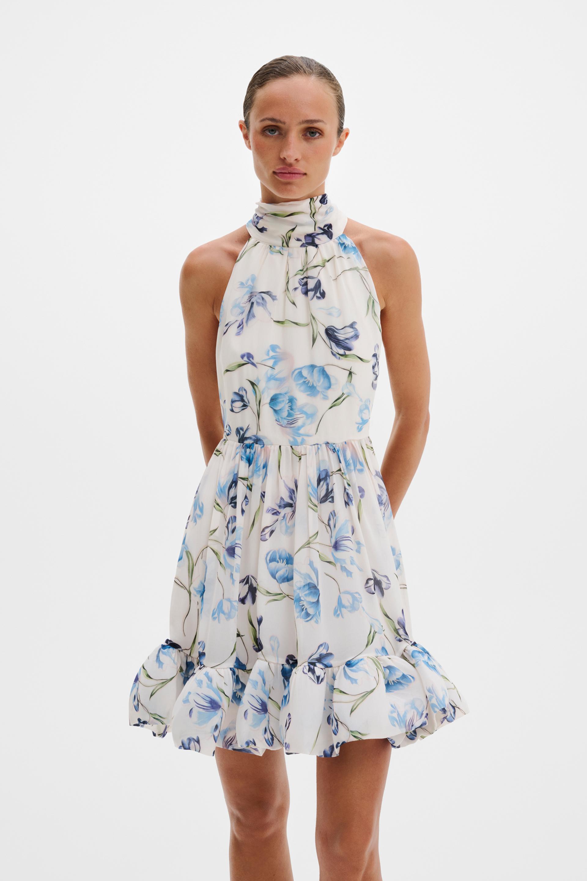 Fern mini dress Tulip Blue (1)