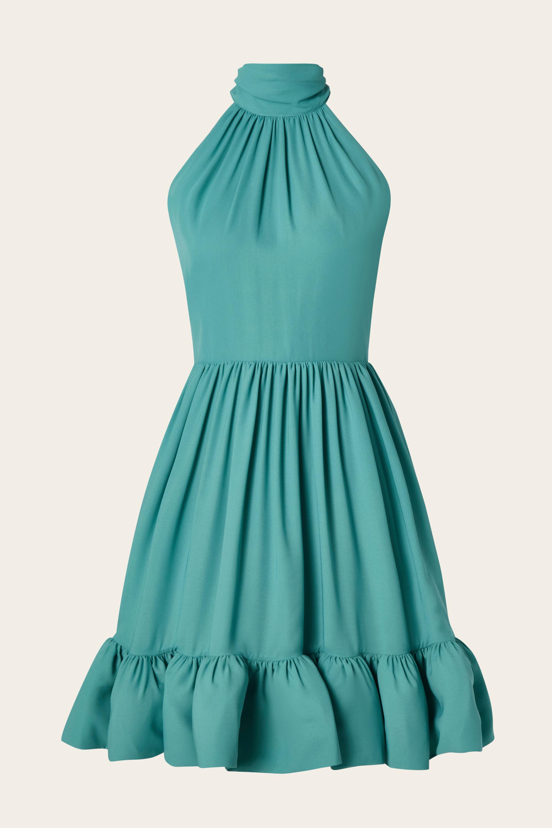 Fern mini dress Deep Aqua 1