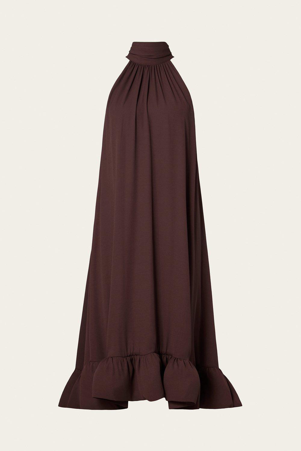 Sabrina midi dress Chocolate 1