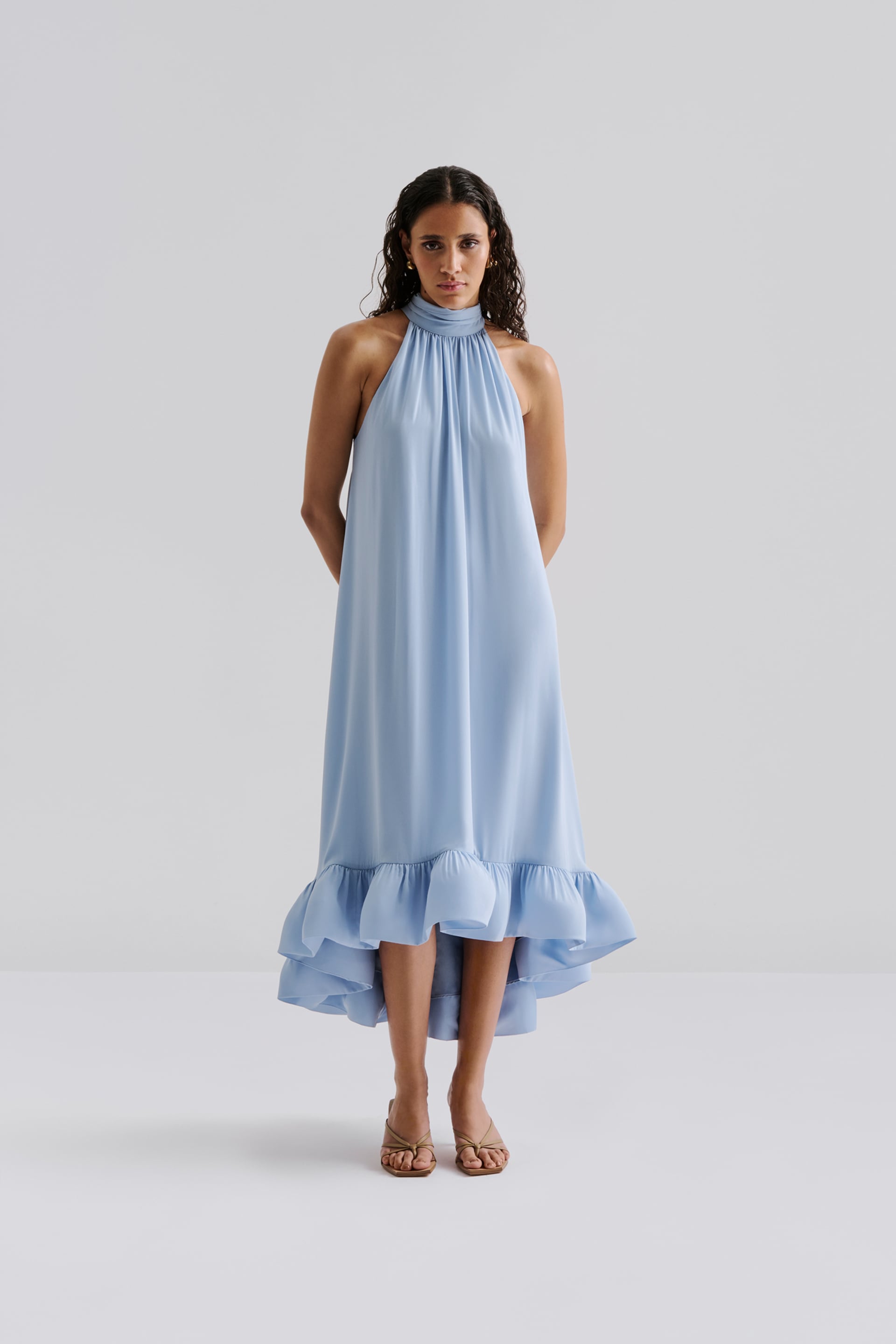 Sabrina midi dress Dusty Blue 2