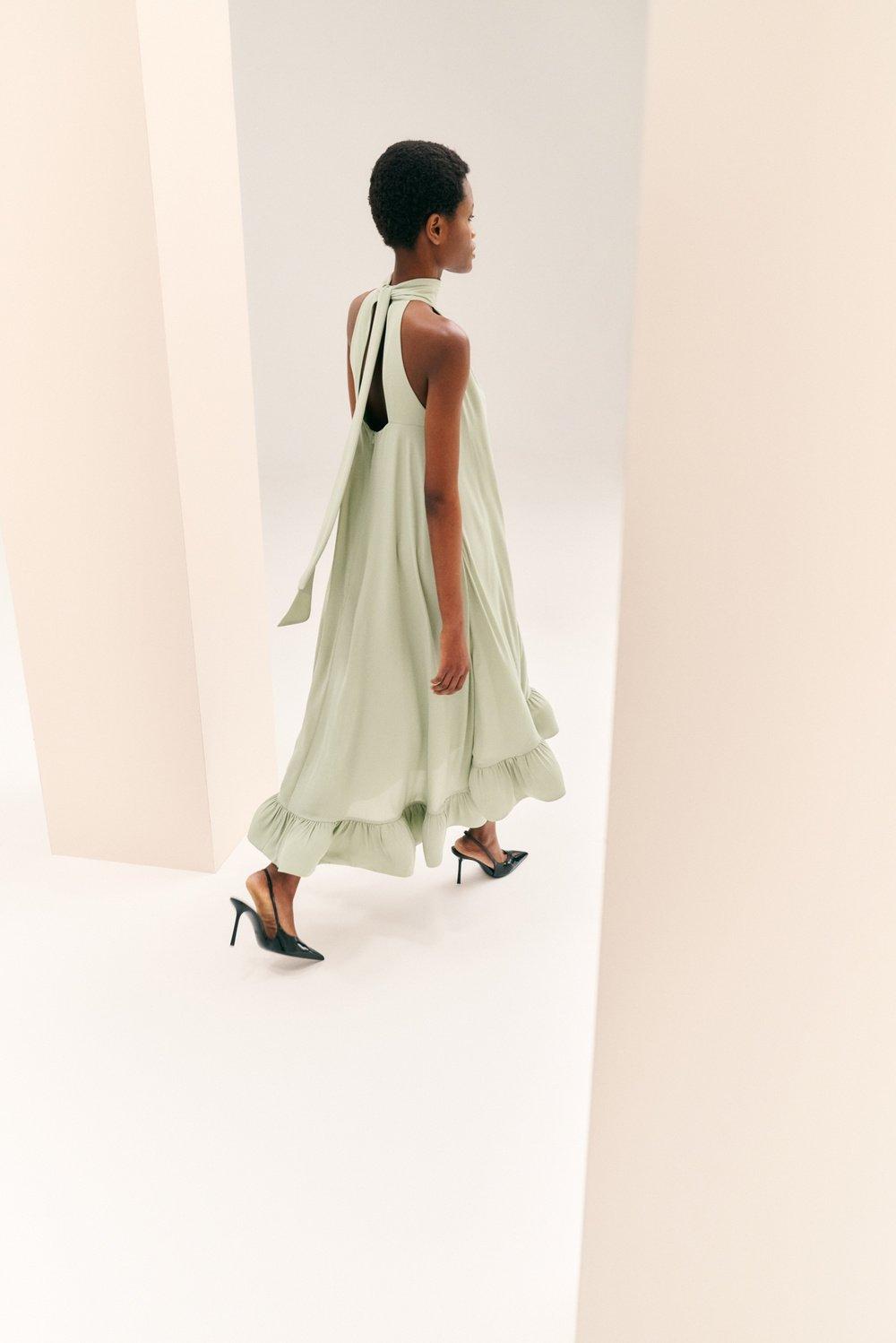 Sabrina midi dress Sage 2