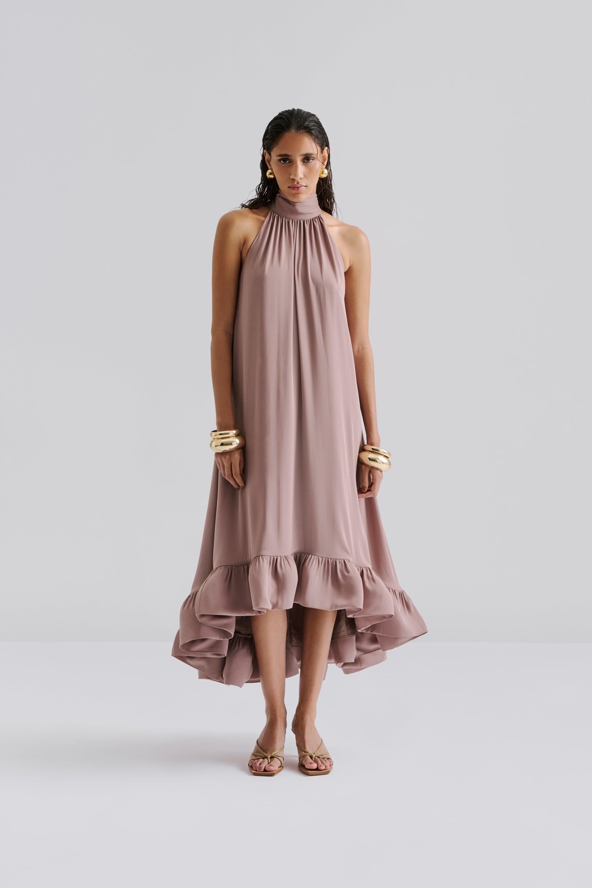 Sabrina midi dress Taupe 2