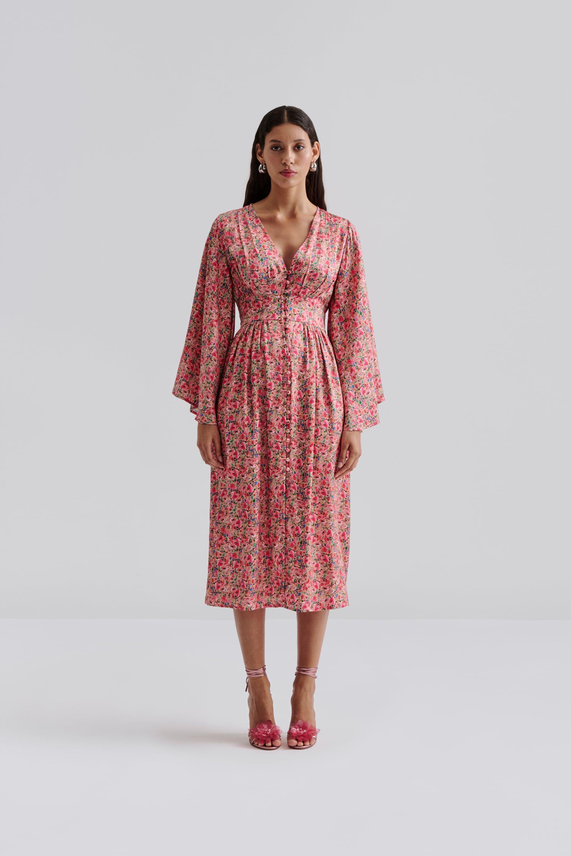 Auden midi dress Pink Ditsy 2