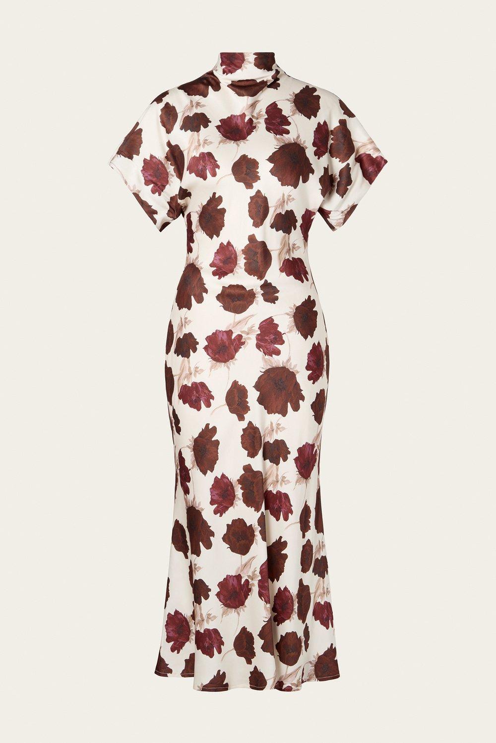 Alivia midi dress Wine Peony 1