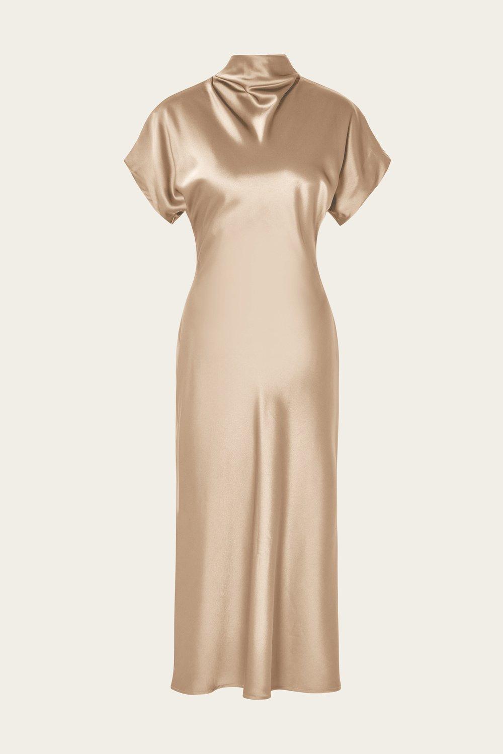 Alivia midi dress Champagne 1
