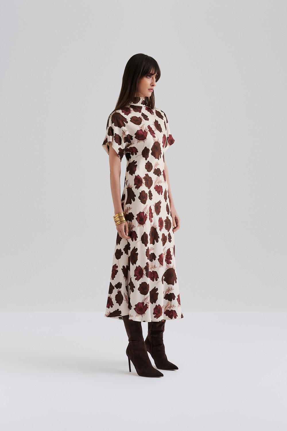 Alivia midi dress Wine Peony 2