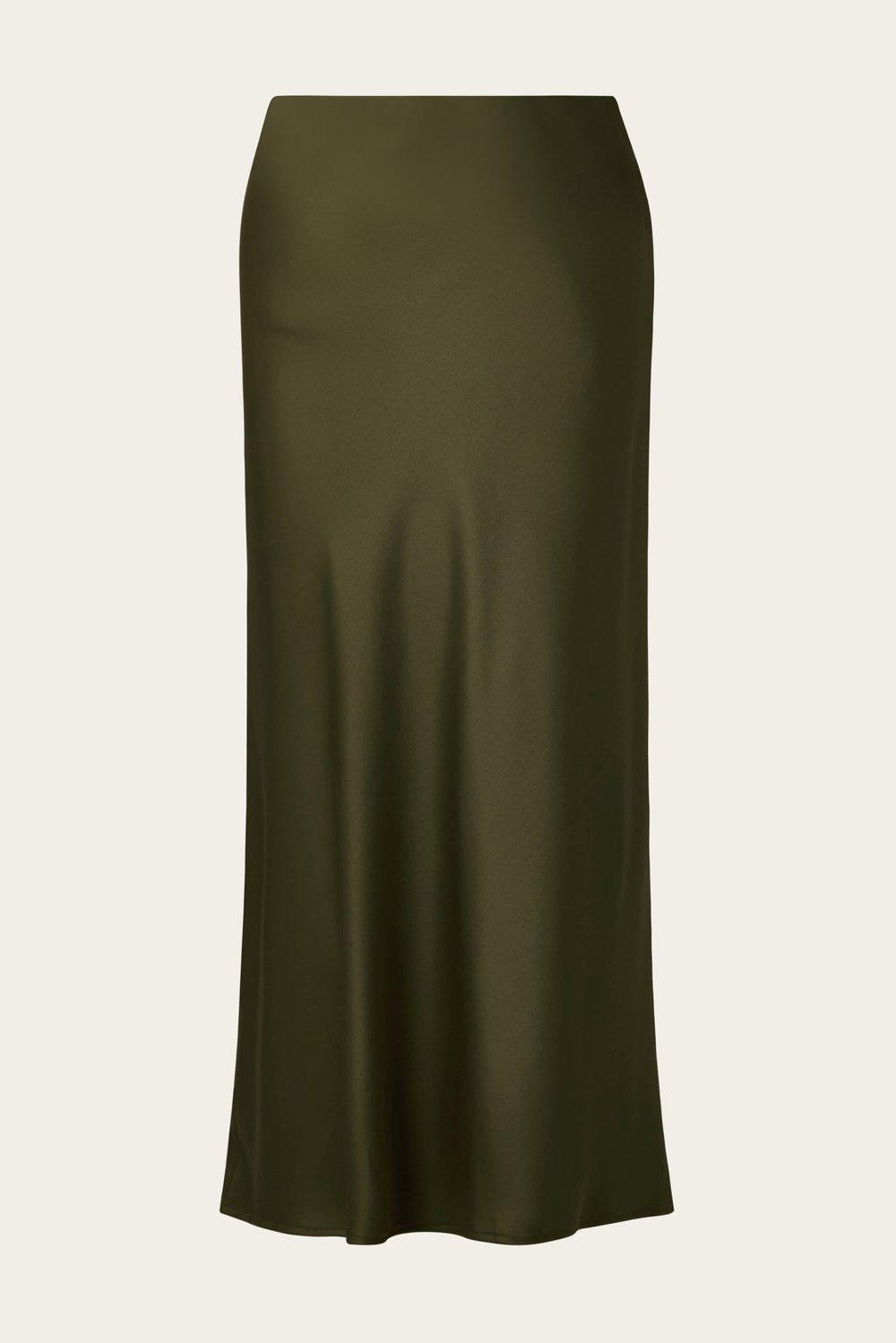 Aubree midi skirt Olive 1