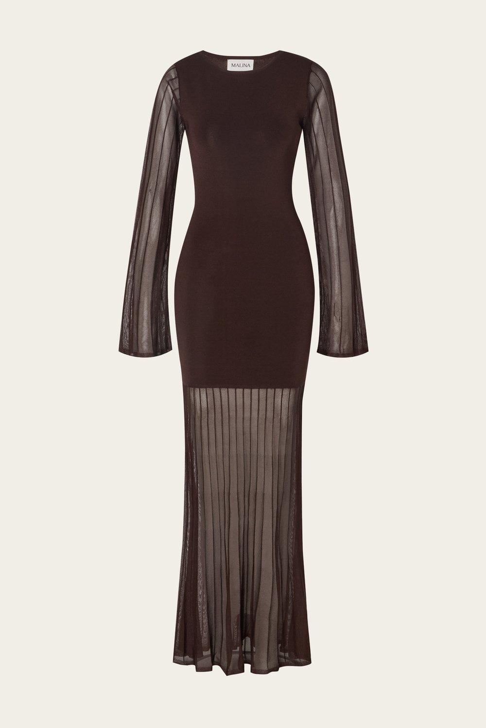 Haisley maxi dress Chocolate 1