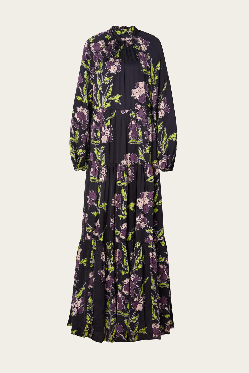 Jocelyn maxi dress Fall Florals Black 1
