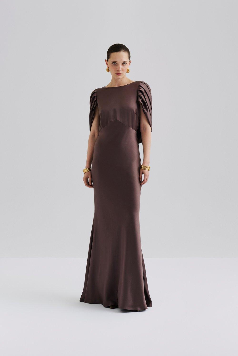 Louise maxi dress Chocolate 2
