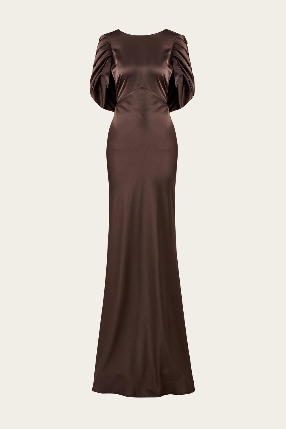 Louise maxi dress Chocolate 1