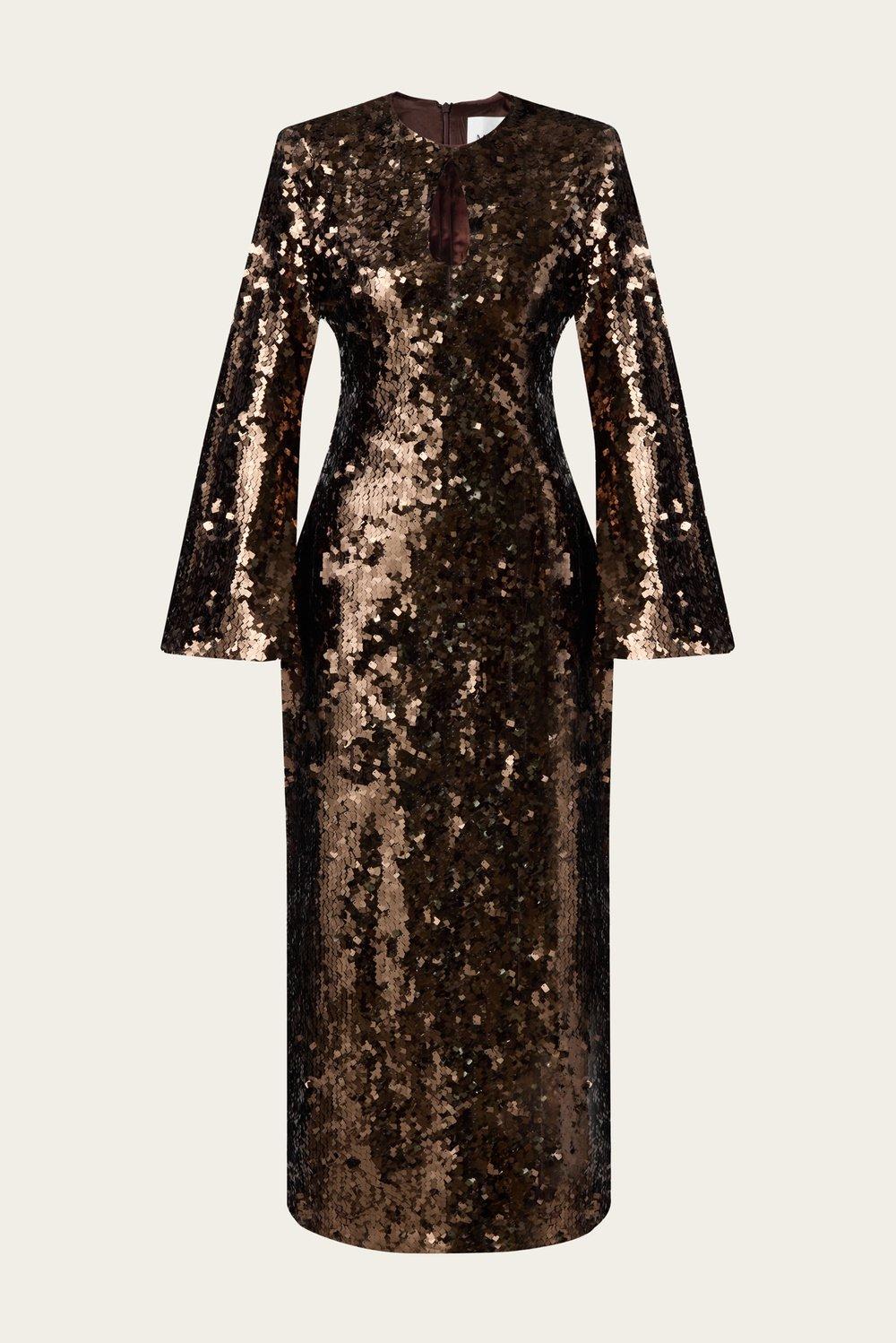 Kiara maxi dress Chocolate 1