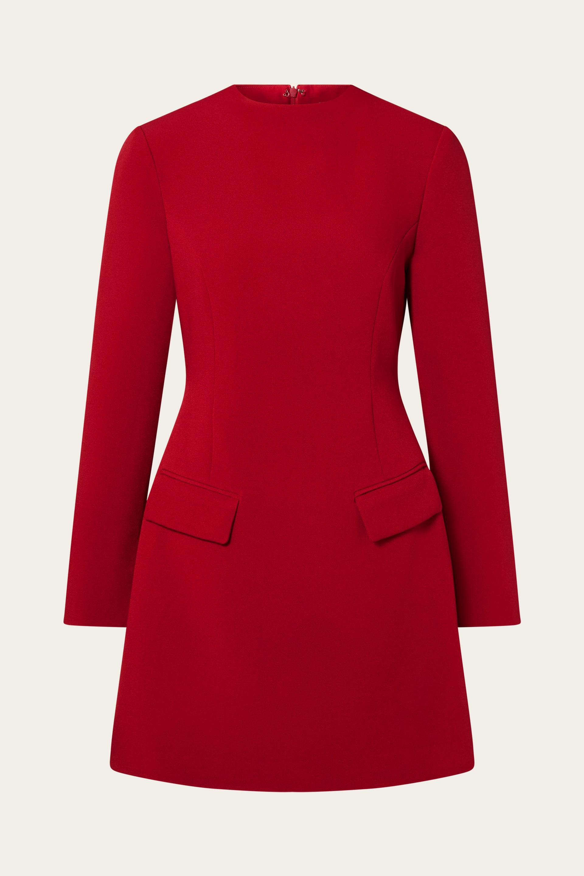 Leanna mini dress Deep Red (1)