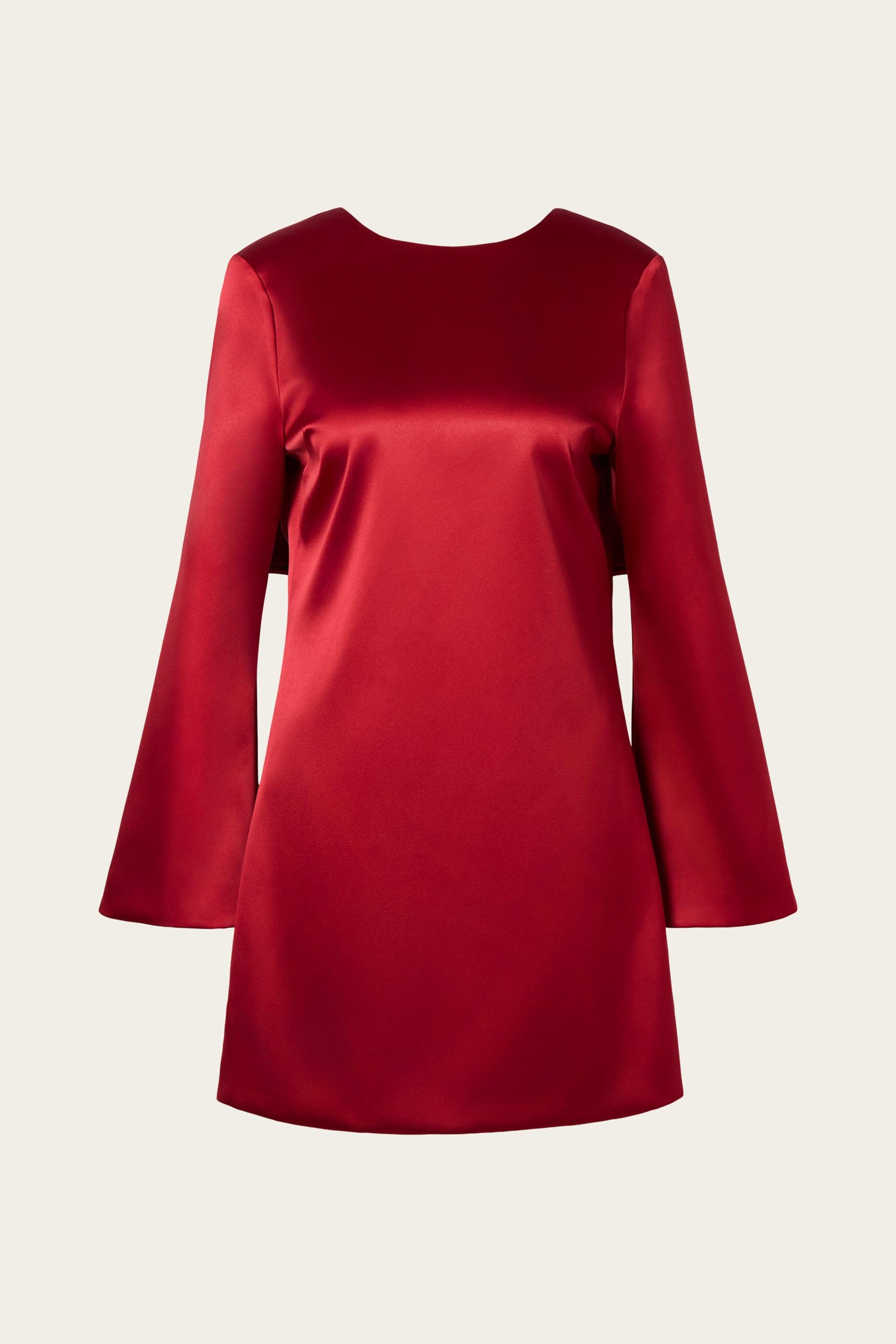 Elna mini dress Deep Red (1)