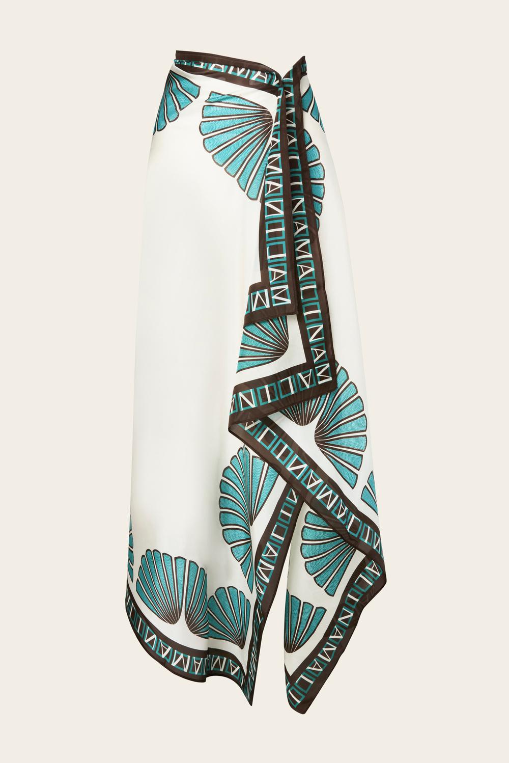 Beach silk pareo Ocean Corals 1