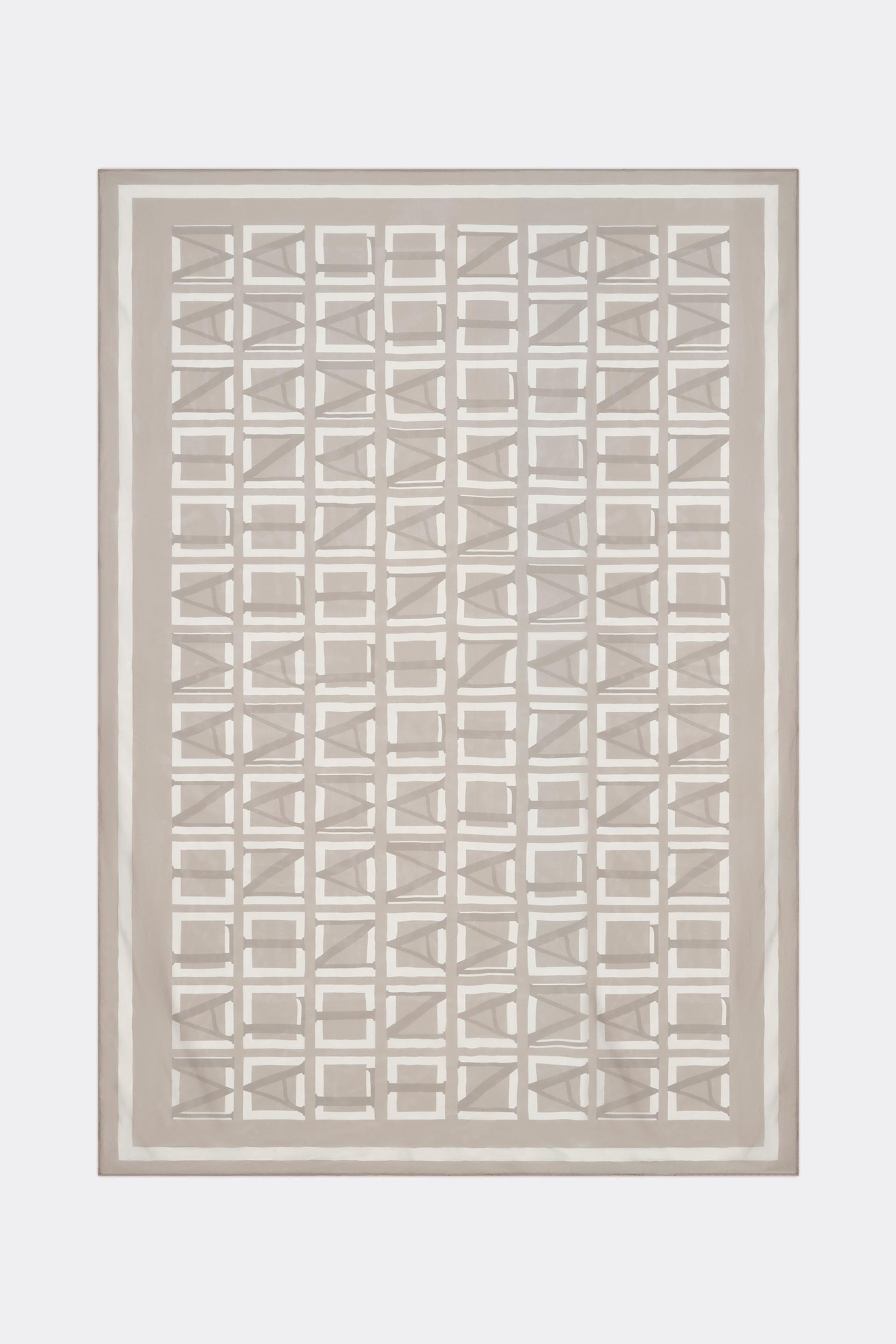 Beach silk pareo Monogram Taupe (1)