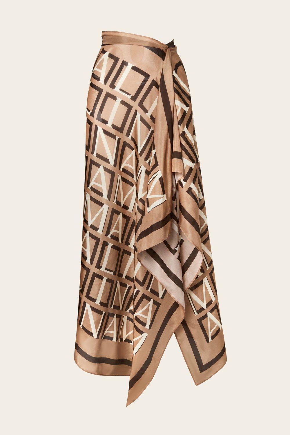 Beach silk pareo Monogram Tan 1