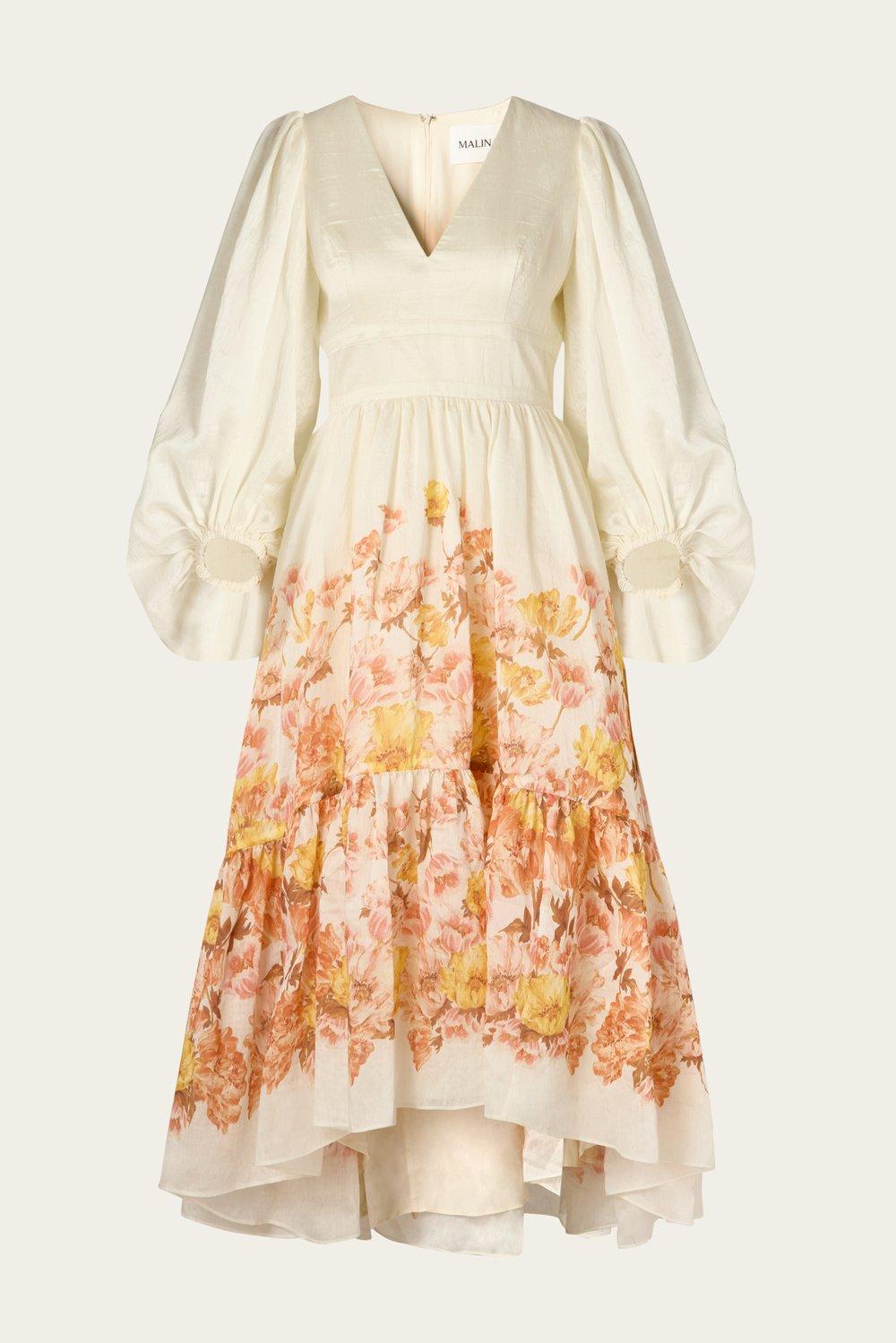 Sasia midi dress Cream Peony 1