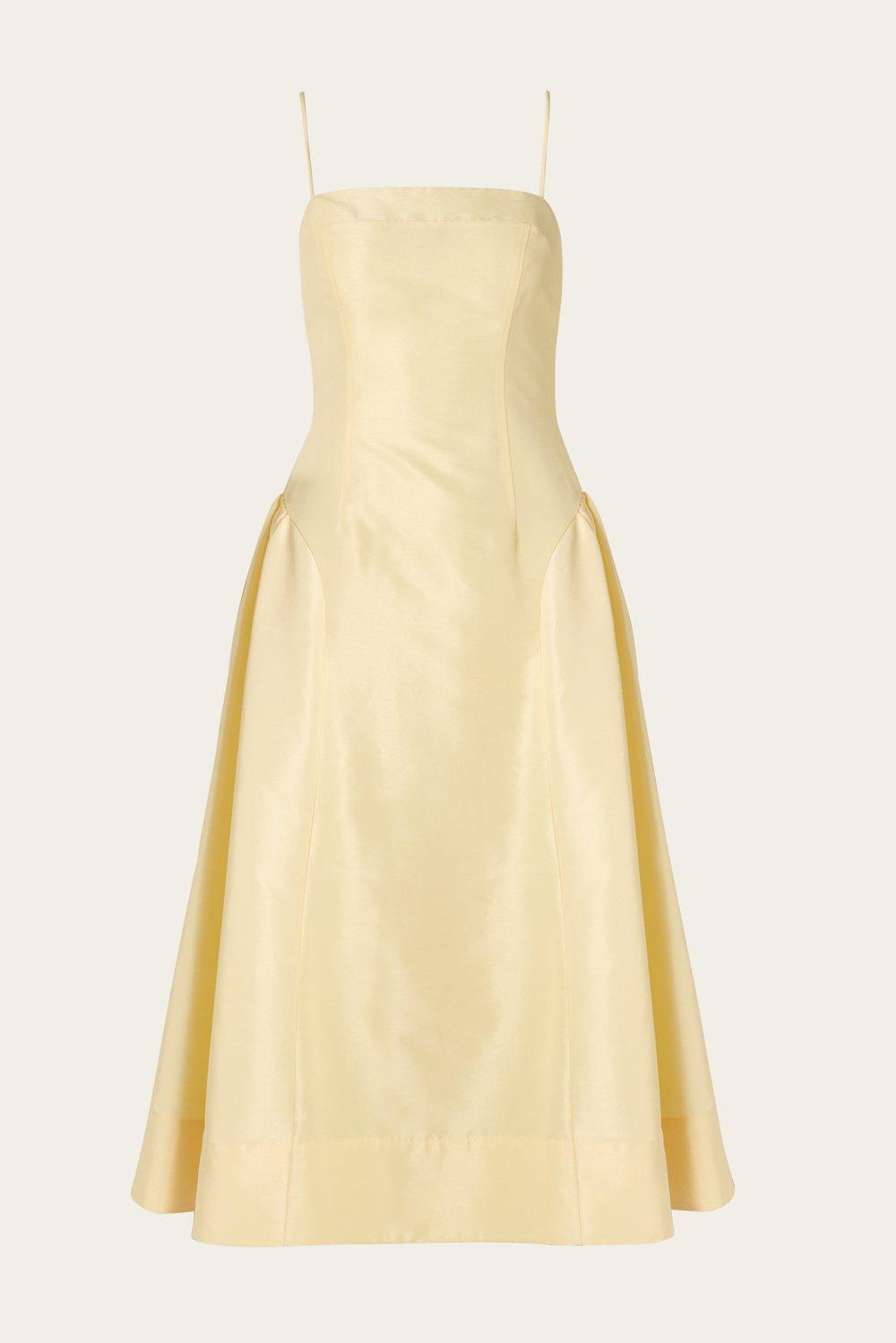 Calista midi dress Lemon 1
