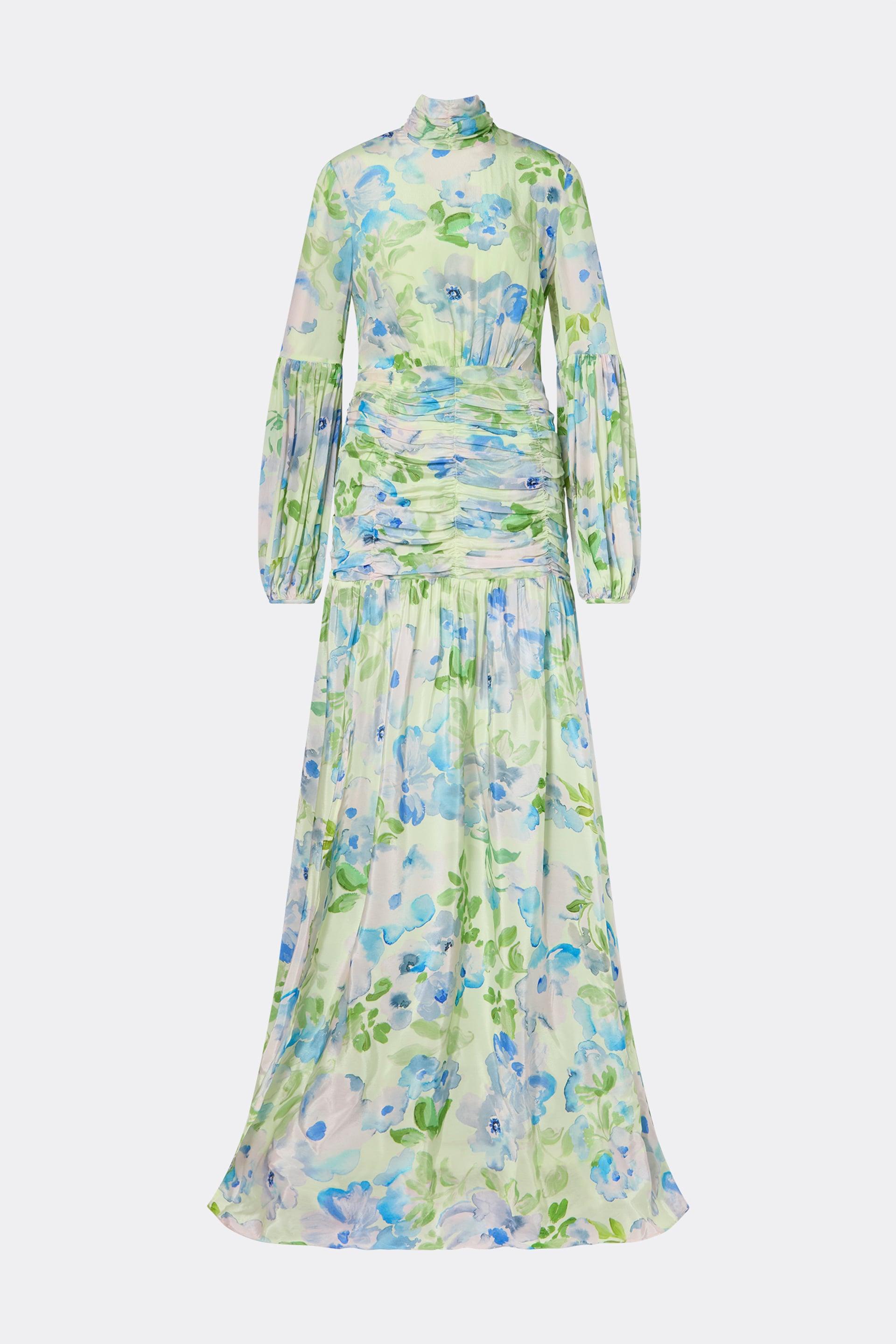 Thalia maxi dress Pastel Floral Pistachio (1)