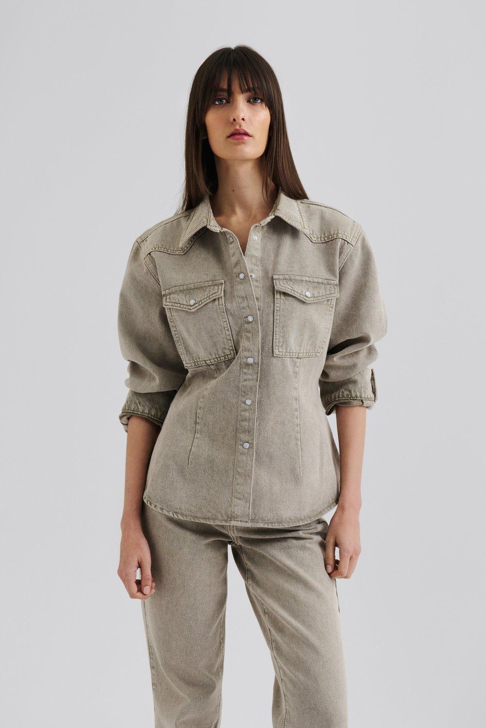 Anthea shirt Vintage Beige Wash 2