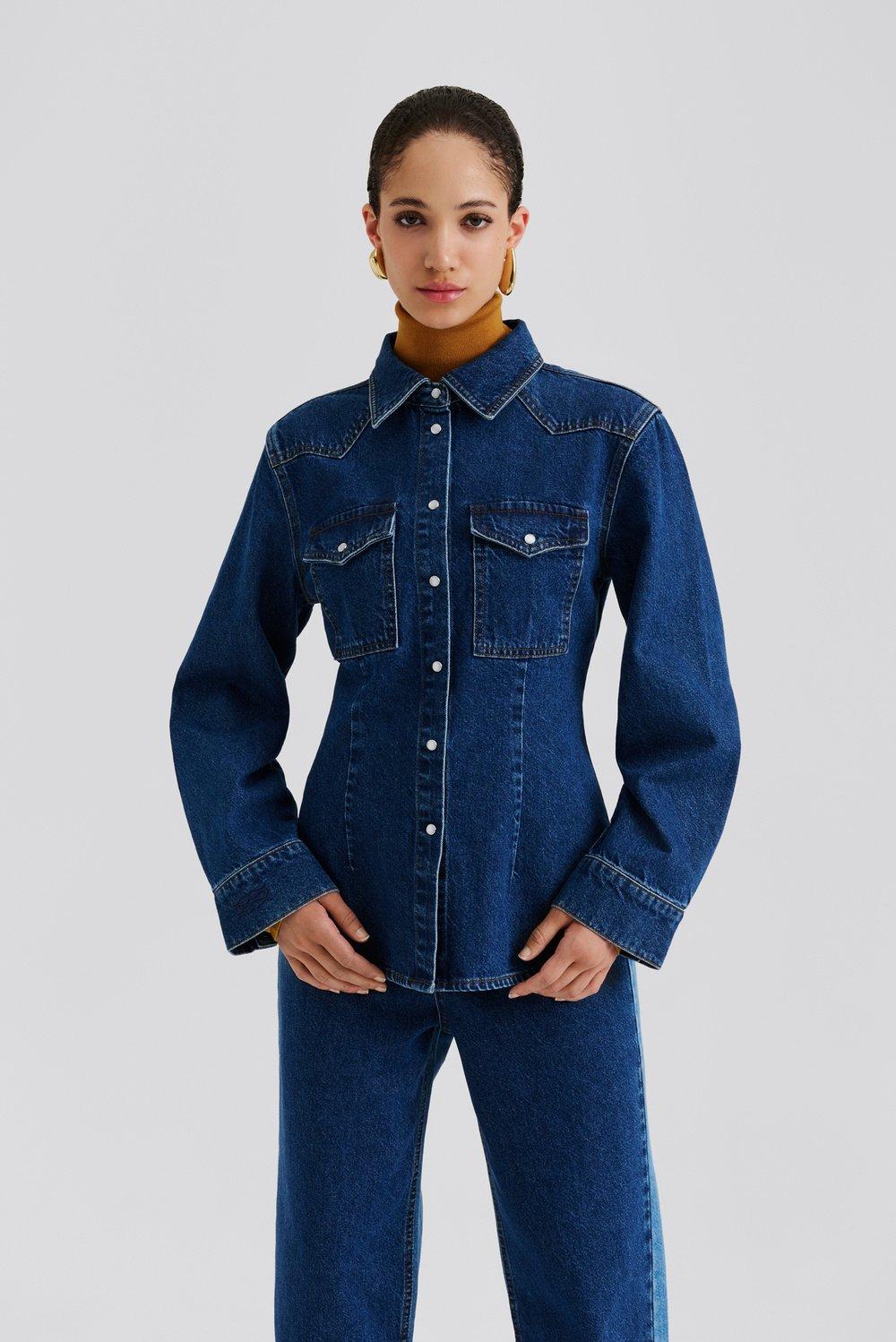 Anthea shirt Dark Blue Wash  2