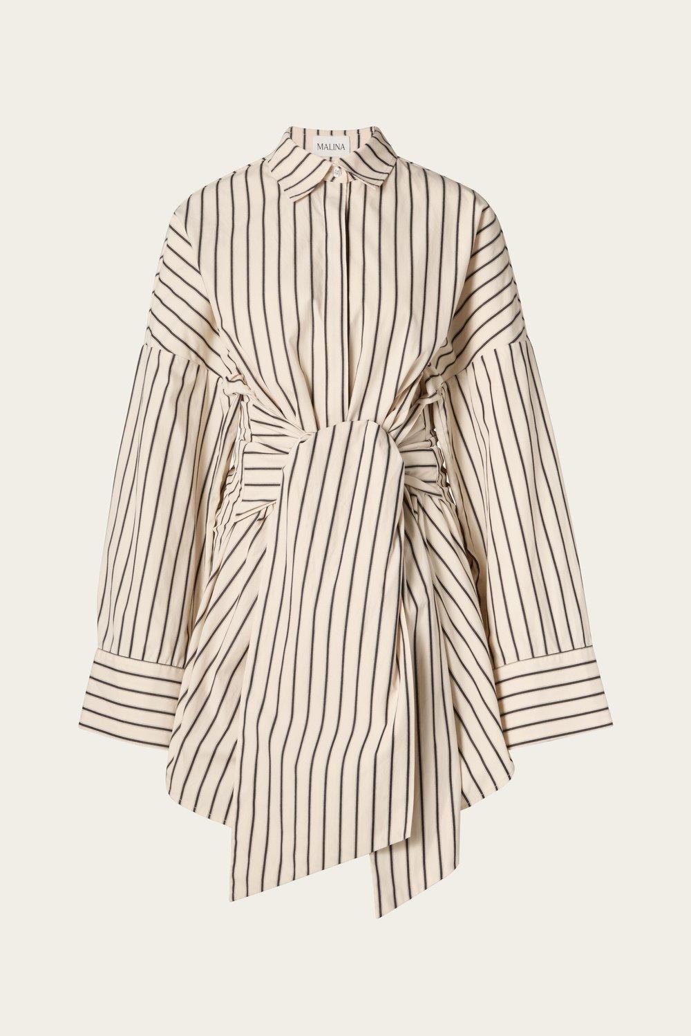 Althea mini dress Black Stripe 1