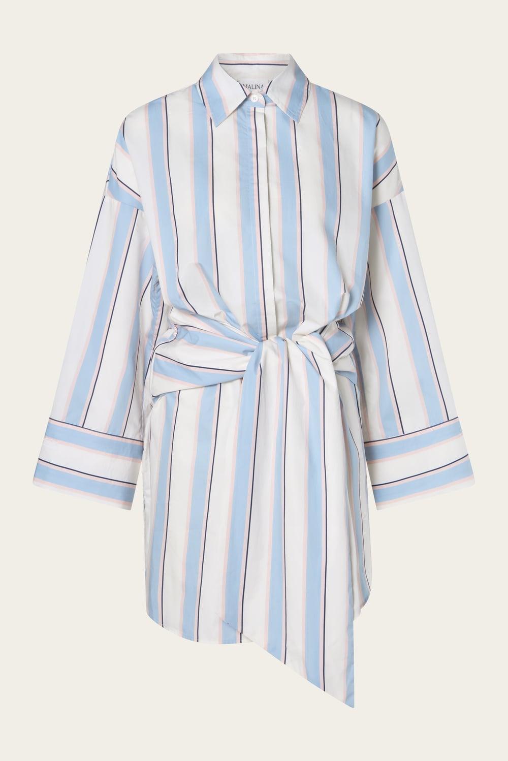 Althea mini dress Sky Blue Stripe 1