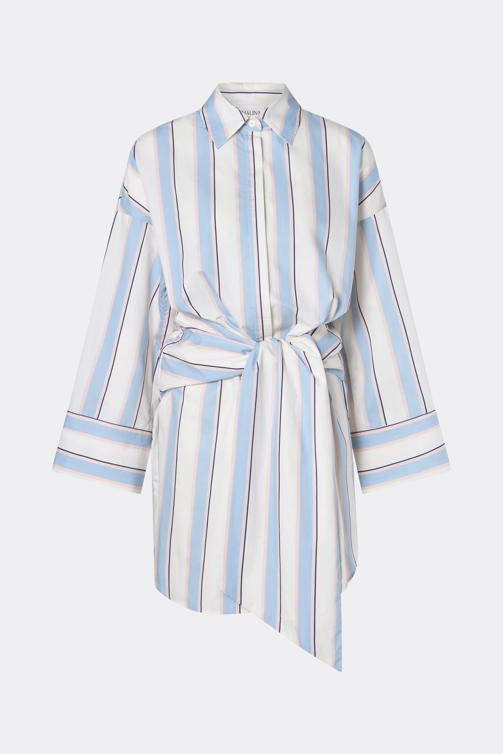 Althea mini dress Sky Blue Stripe 1