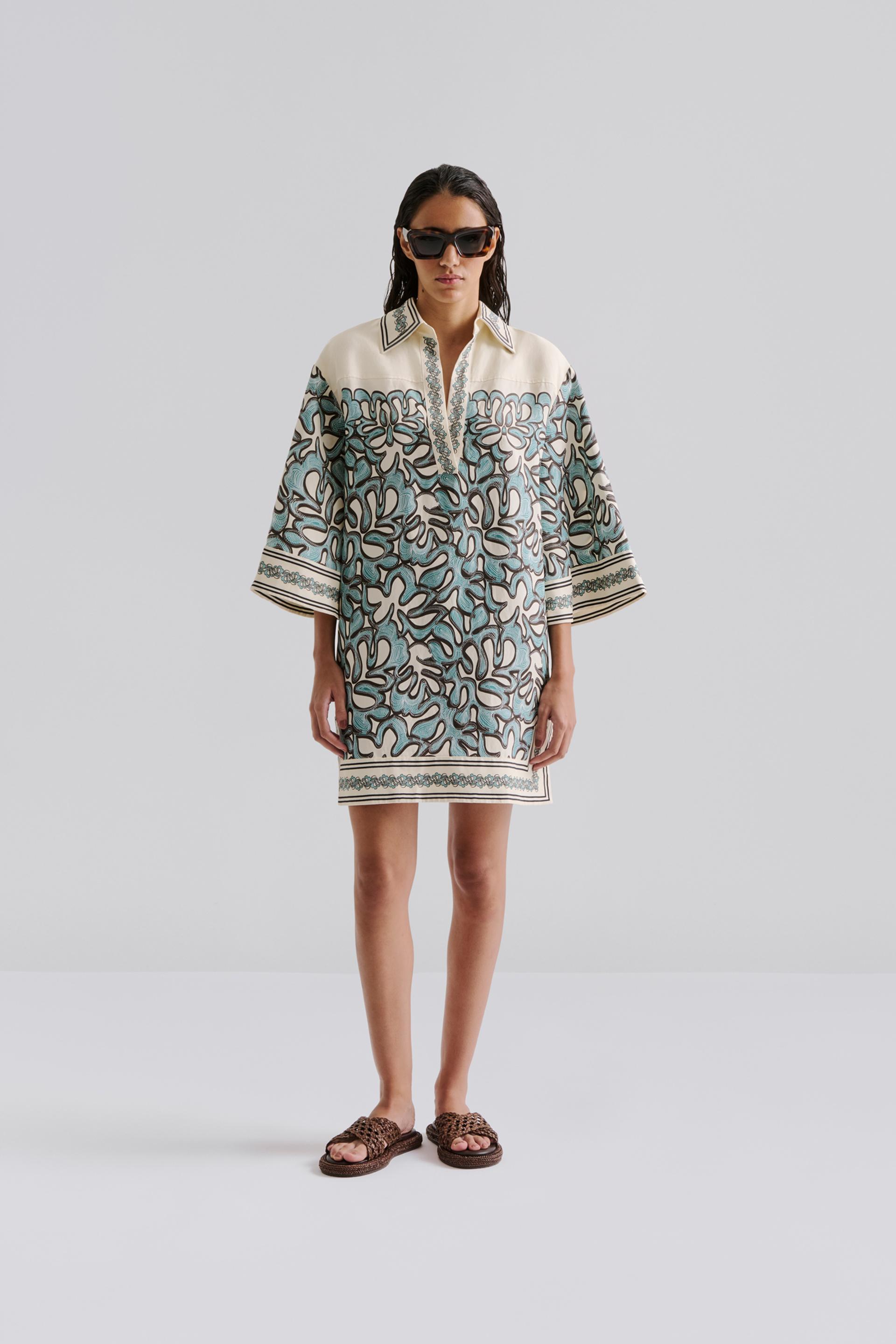 Imogen mini dress Ocean Corals 2