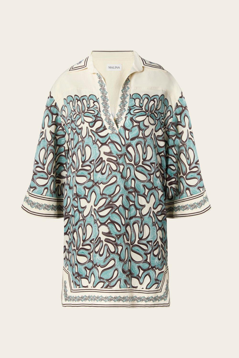 Imogen Mini dress Ocean Corals 1