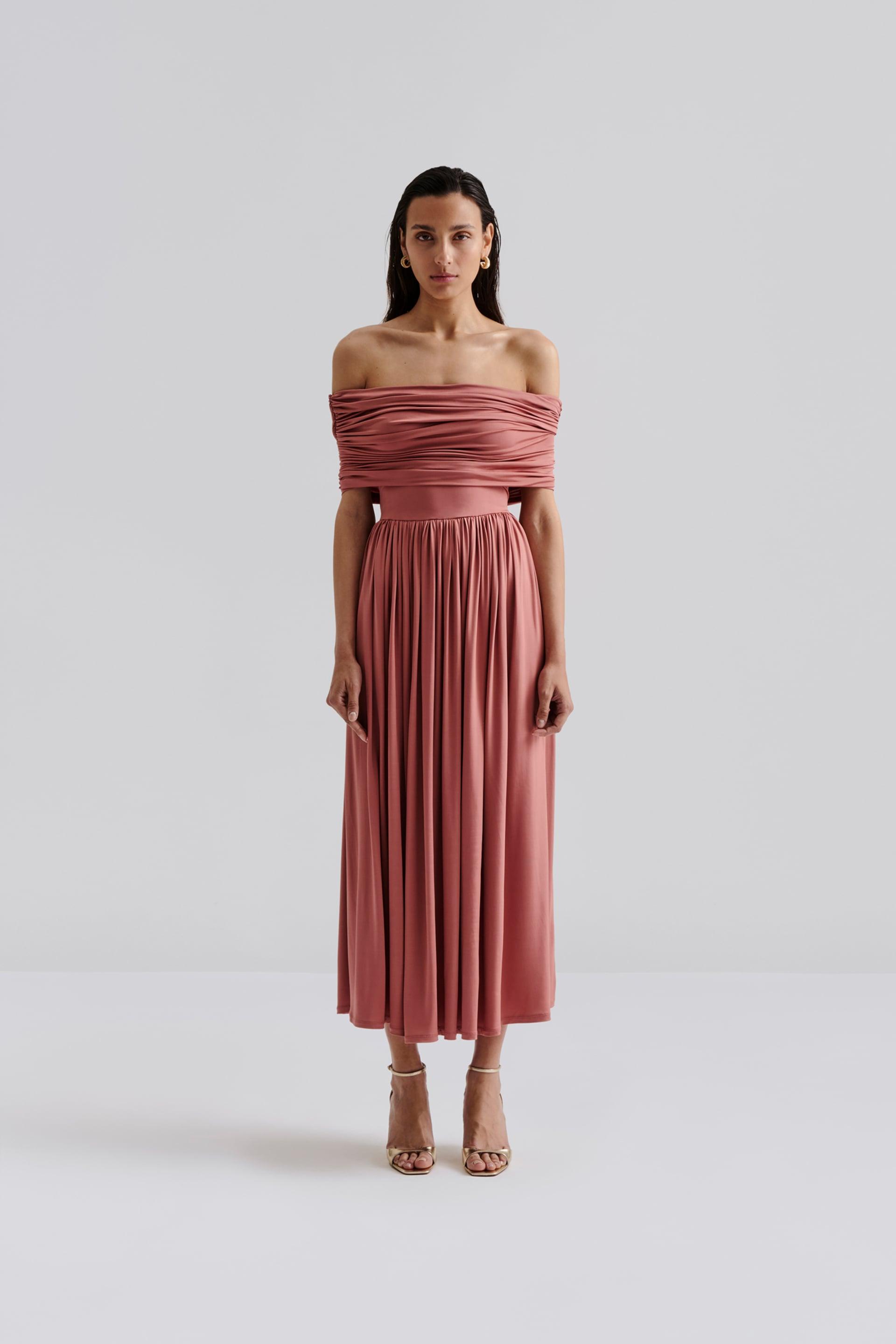 Ariel midi dress Terracotta 2